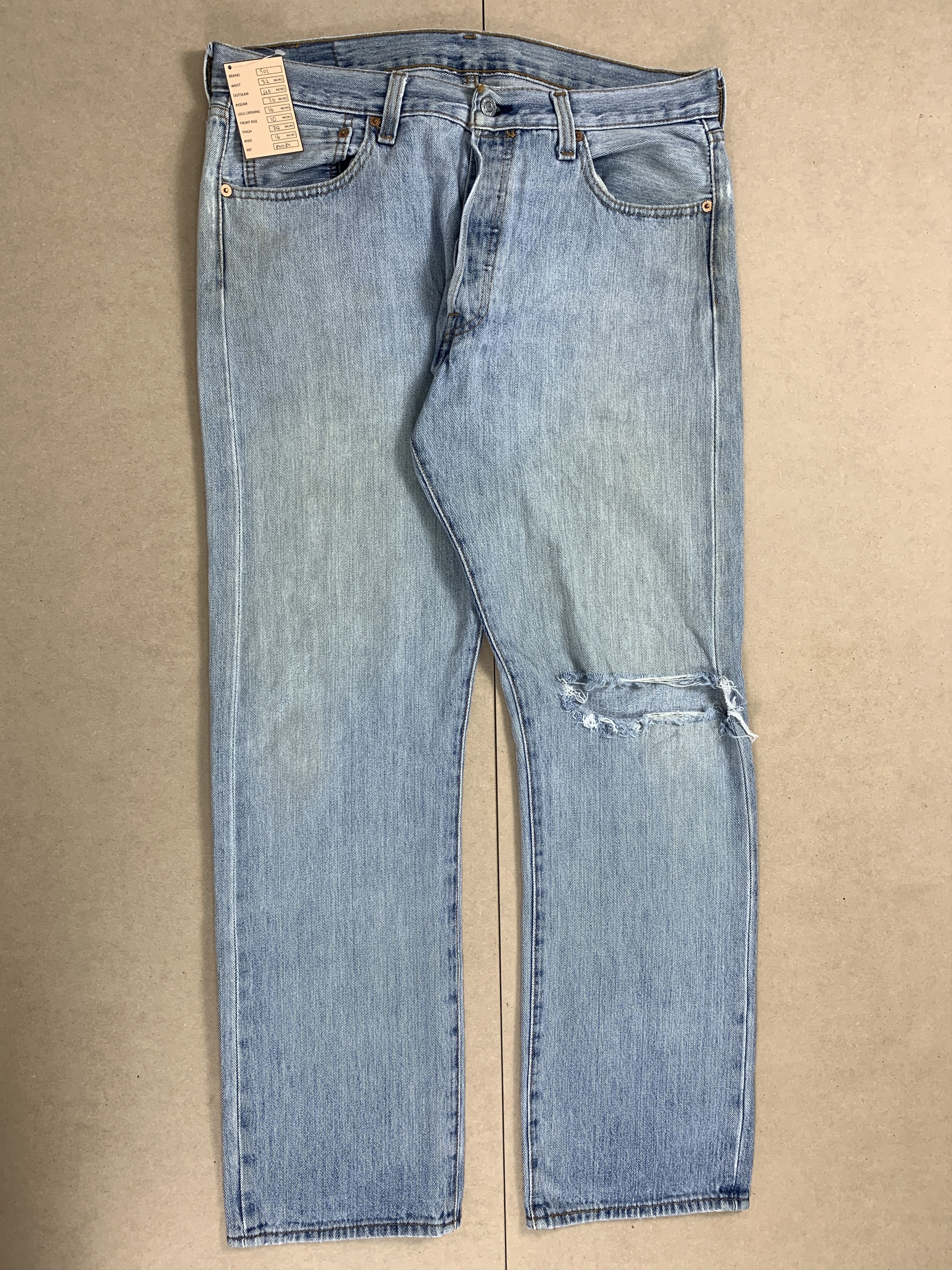 Levi's Vintage LEVI'S 501 Distressed Faded Light Wash Jeans Size US 32 / EU 48 - 1 Thumbnail