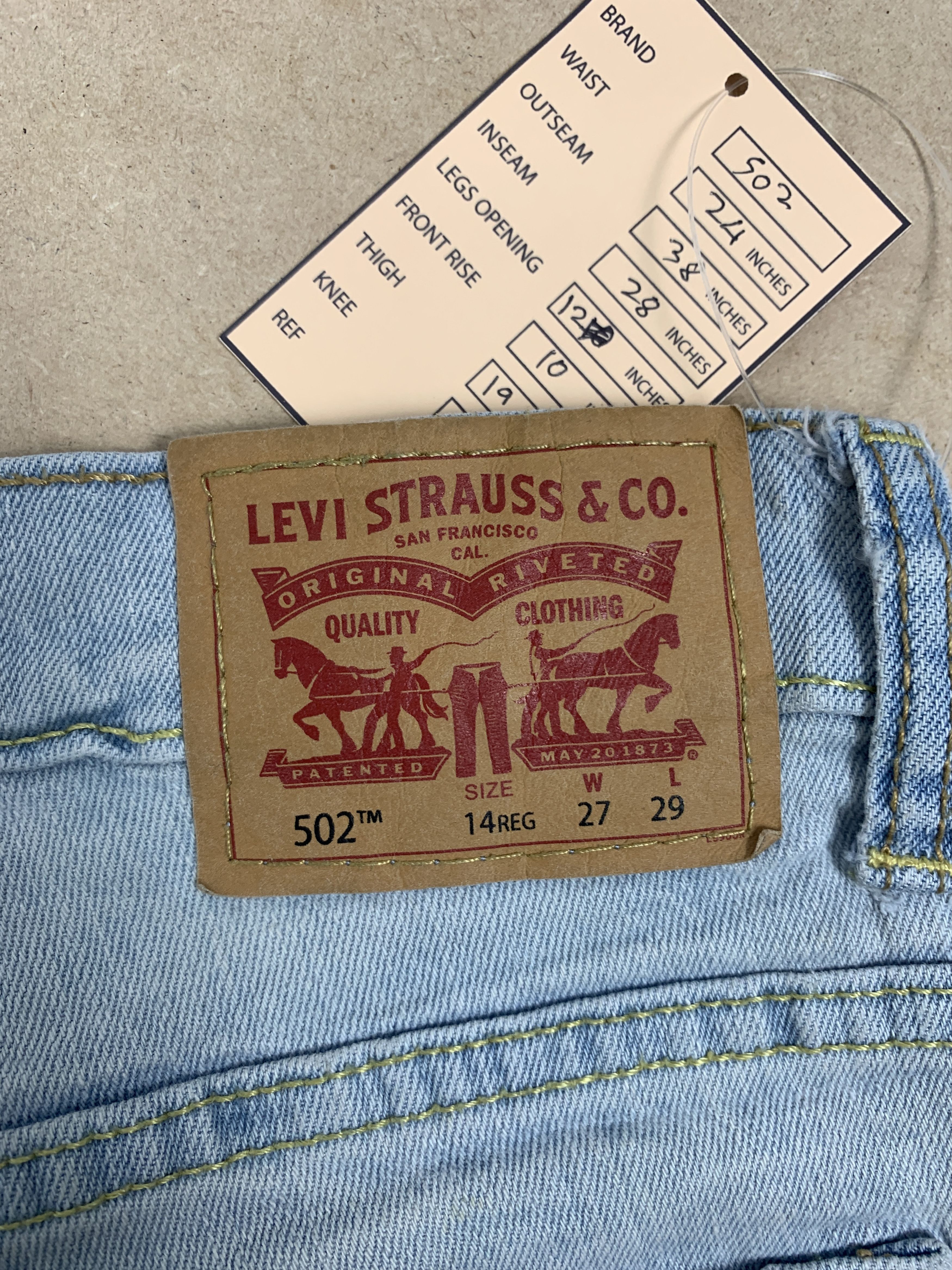 Levi's Vintage LEVI'S 502 Regular Taper Light Wash Blue Jeans P0160 Size 24" / US 00 / IT 34 - 9 Thumbnail