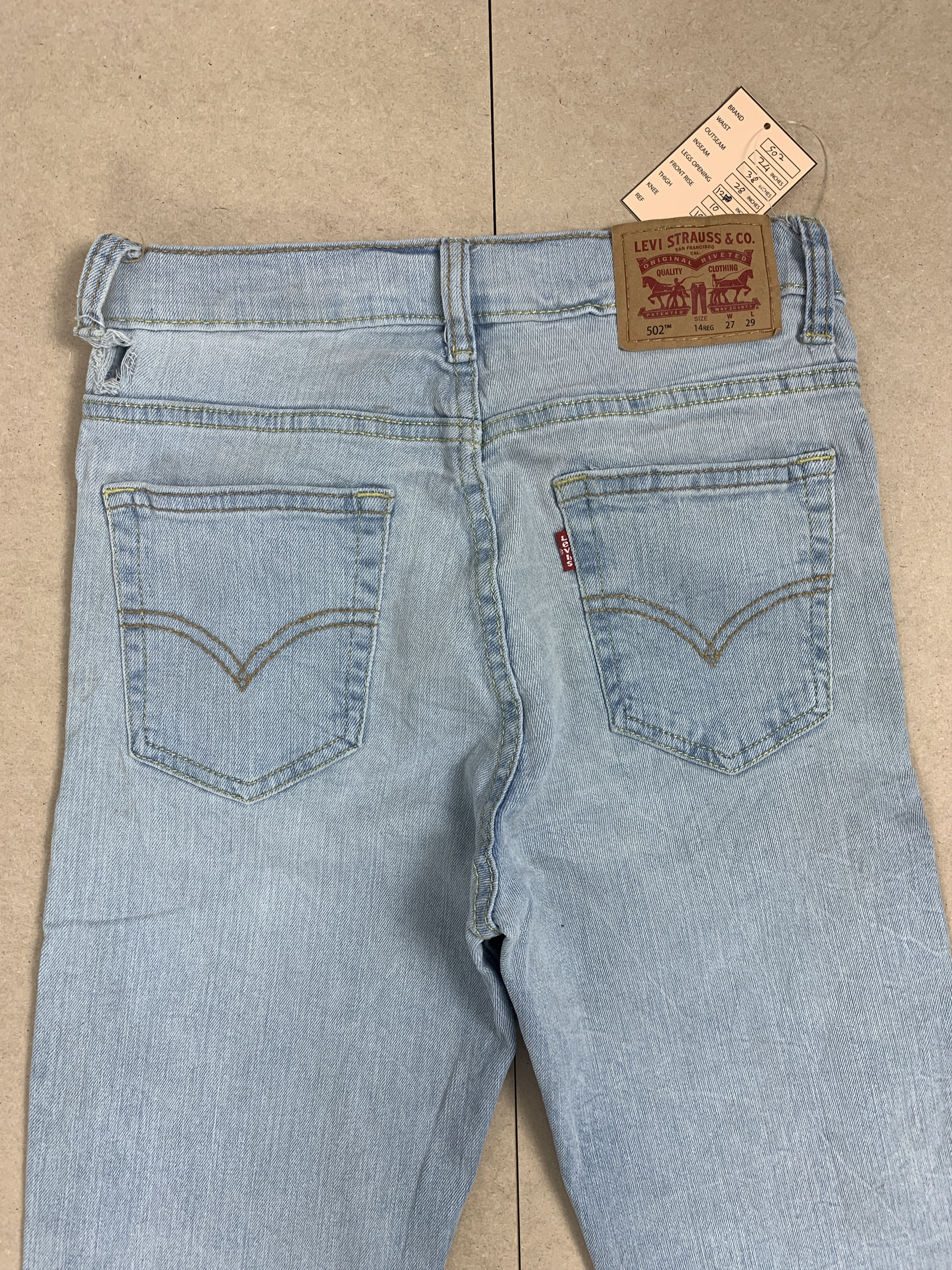 Levi's Vintage LEVI'S 502 Regular Taper Light Wash Blue Jeans P0160 Size 24" / US 00 / IT 34 - 8 Thumbnail