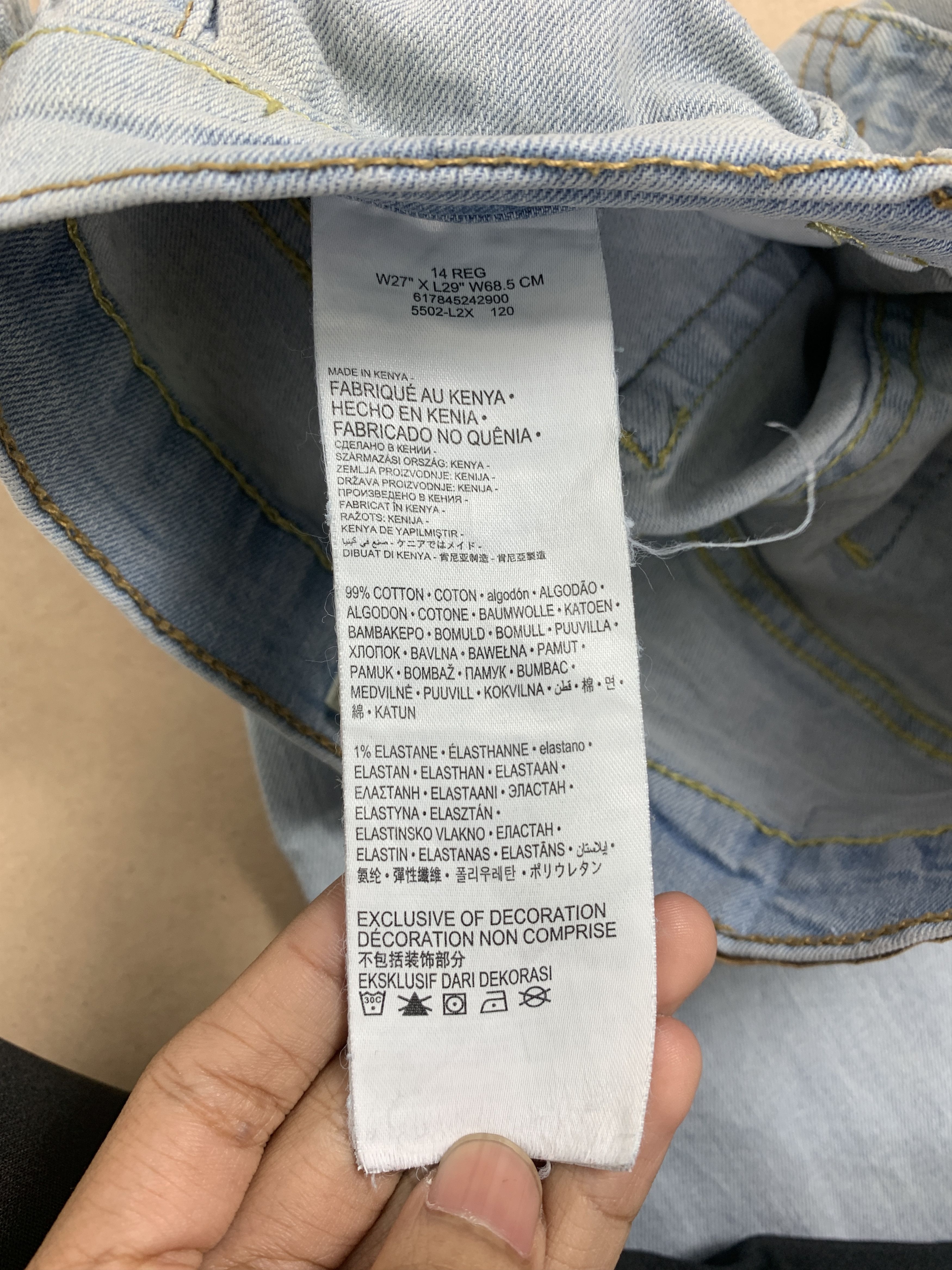 Levi's Vintage LEVI'S 502 Regular Taper Light Wash Blue Jeans P0160 Size 24" / US 00 / IT 34 - 12 Thumbnail