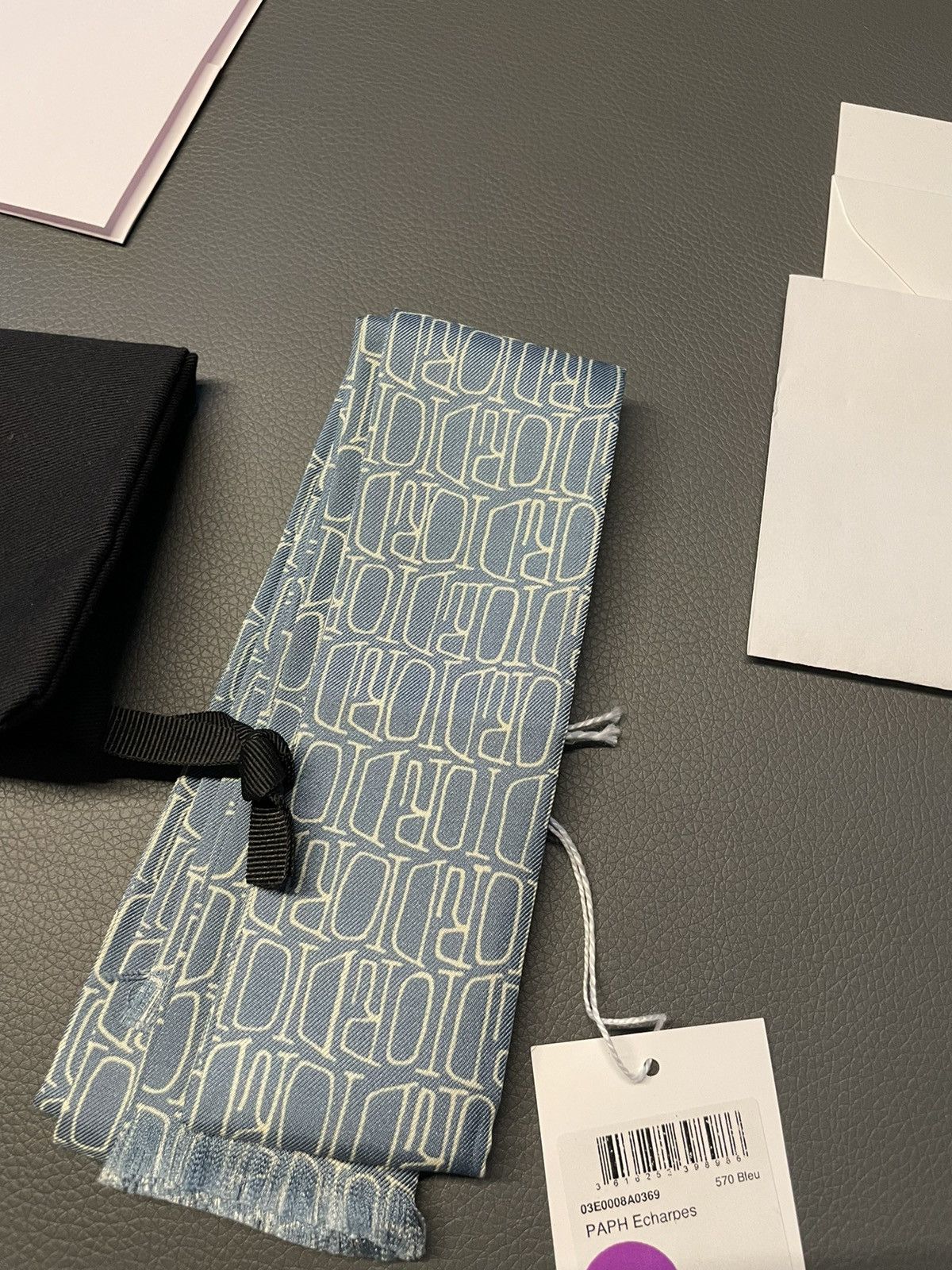 Dior Extremely Rare Runway Dior x Shawn Fluid Logo Silk Tie Size ONE SIZE - 13 Thumbnail