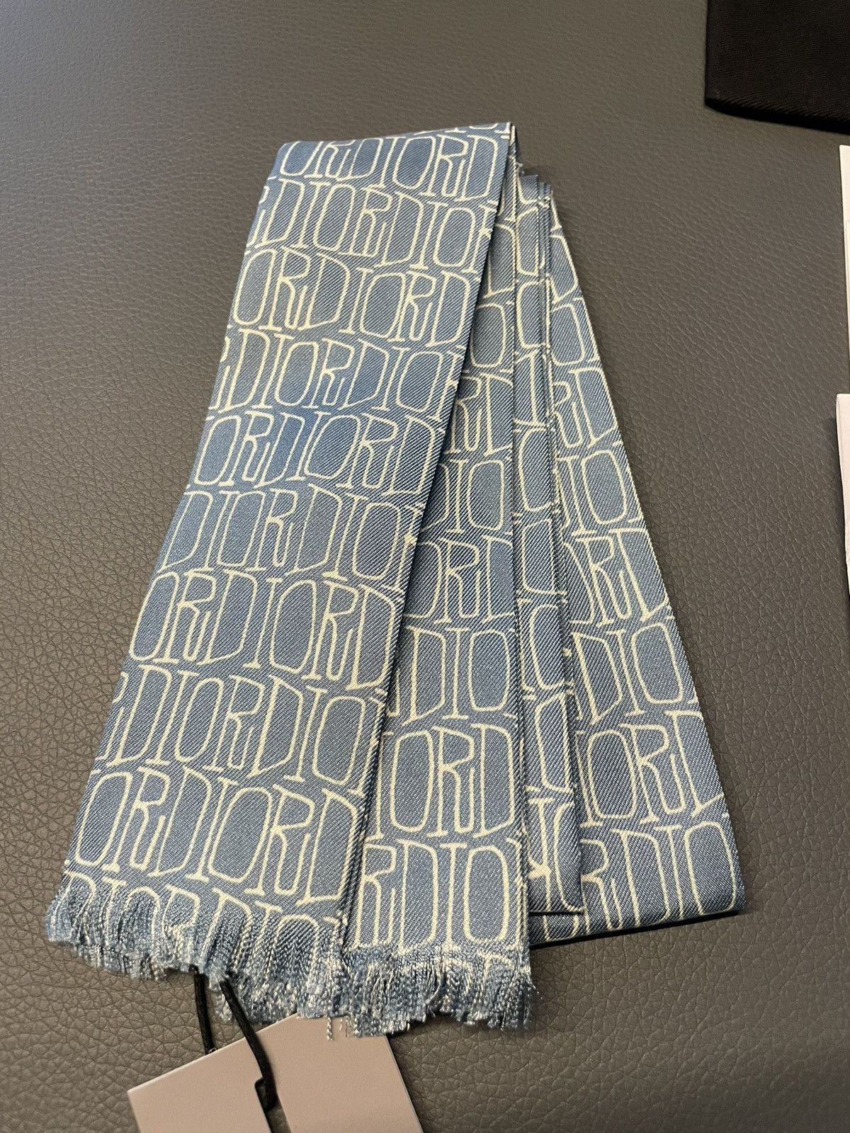 Dior Extremely Rare Runway Dior x Shawn Fluid Logo Silk Tie Size ONE SIZE - 5 Thumbnail