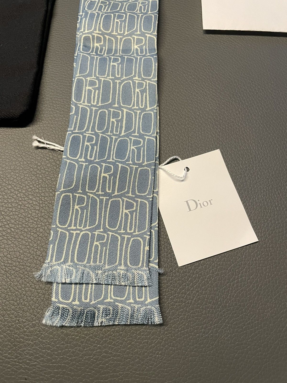 Dior Extremely Rare Runway Dior x Shawn Fluid Logo Silk Tie Size ONE SIZE - 11 Thumbnail
