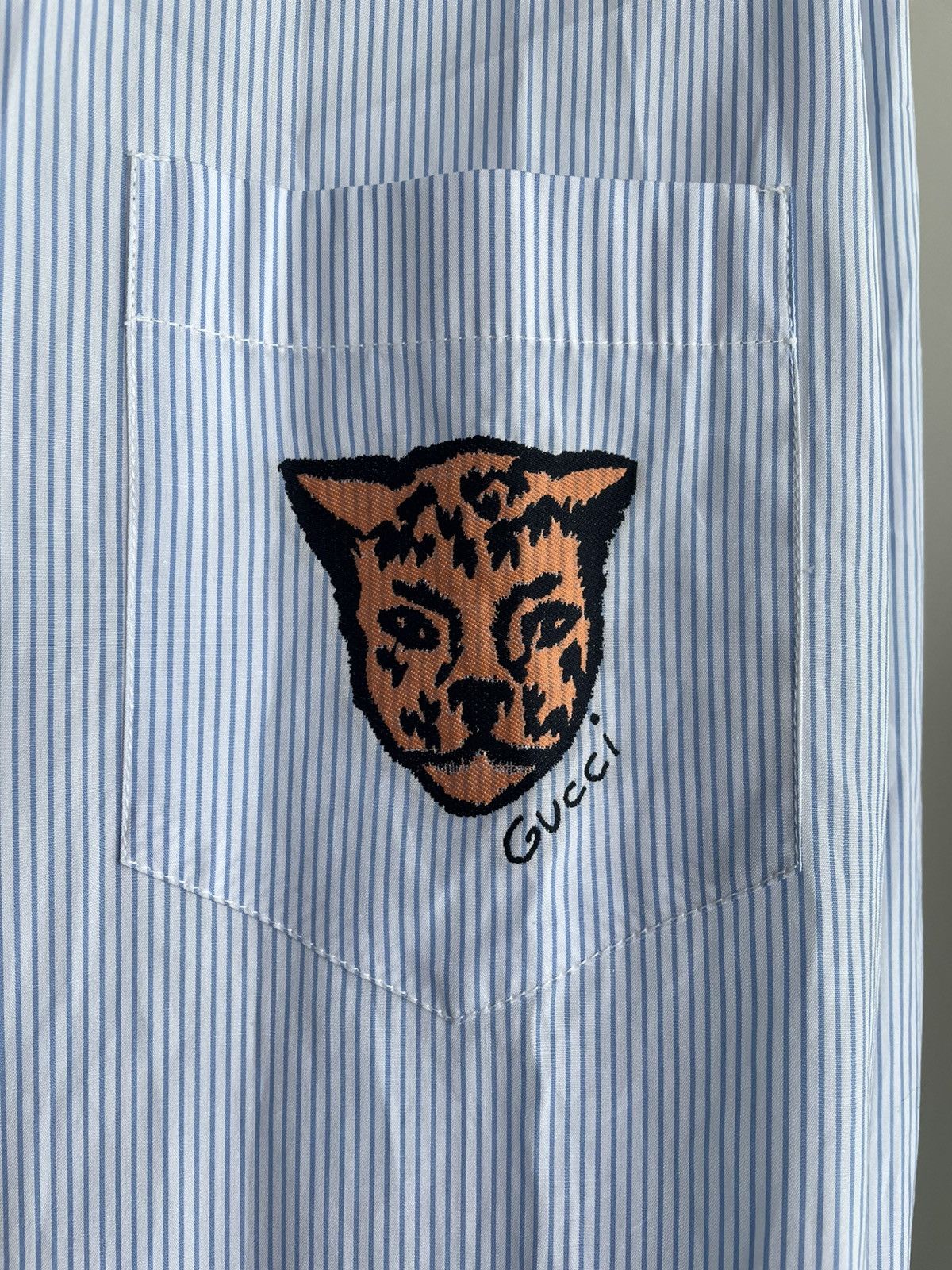 Gucci Brand New Rare Super Runway Iconic Tiger Gucci Logo Shirt Size US XL / EU 56 / 4 - 4 Thumbnail