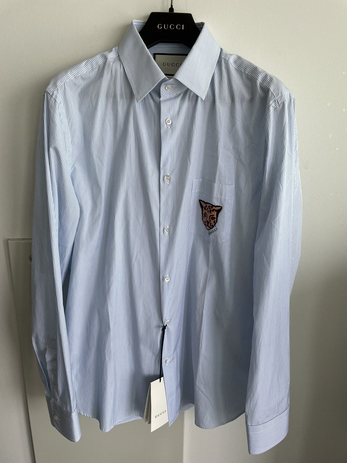 Gucci Brand New Rare Super Runway Iconic Tiger Gucci Logo Shirt Size US XL / EU 56 / 4 - 3 Thumbnail