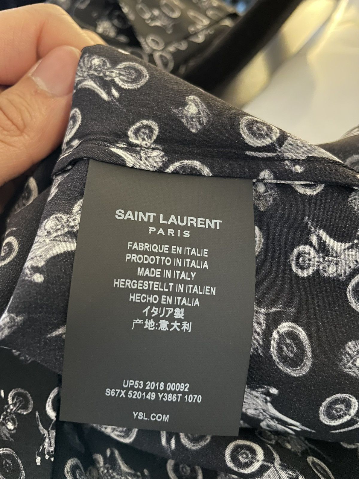 Super Runway Saint Laurent Silk Shirt Brand New