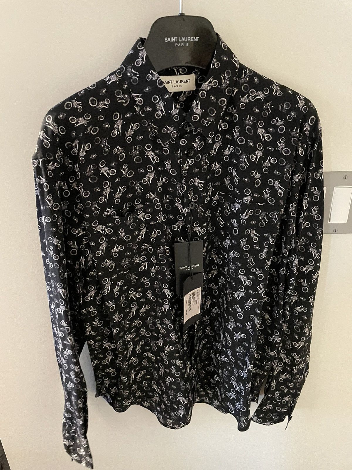 Super Runway Saint Laurent Silk Shirt Brand New
