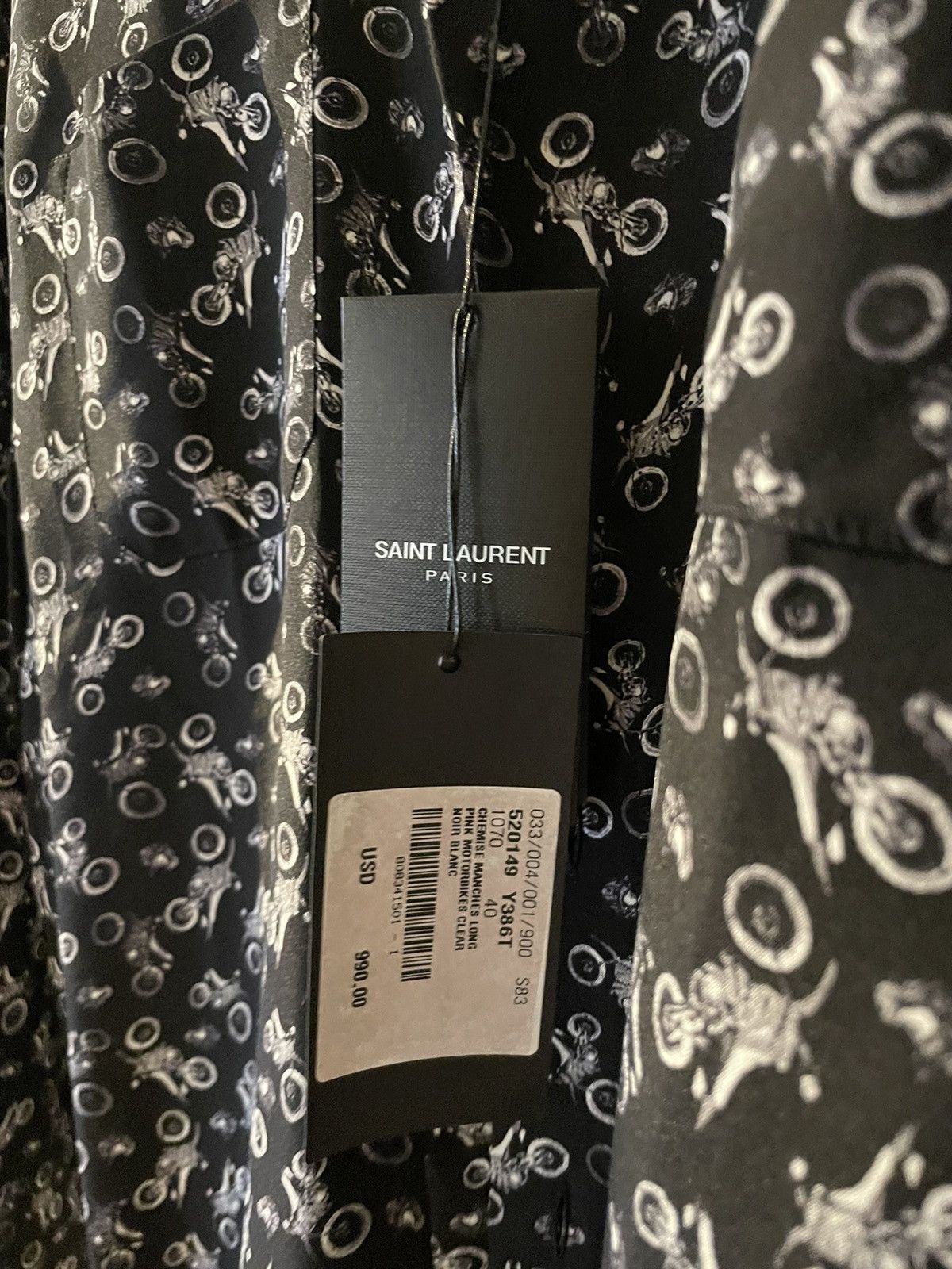 Super Runway Saint Laurent Silk Shirt Brand New