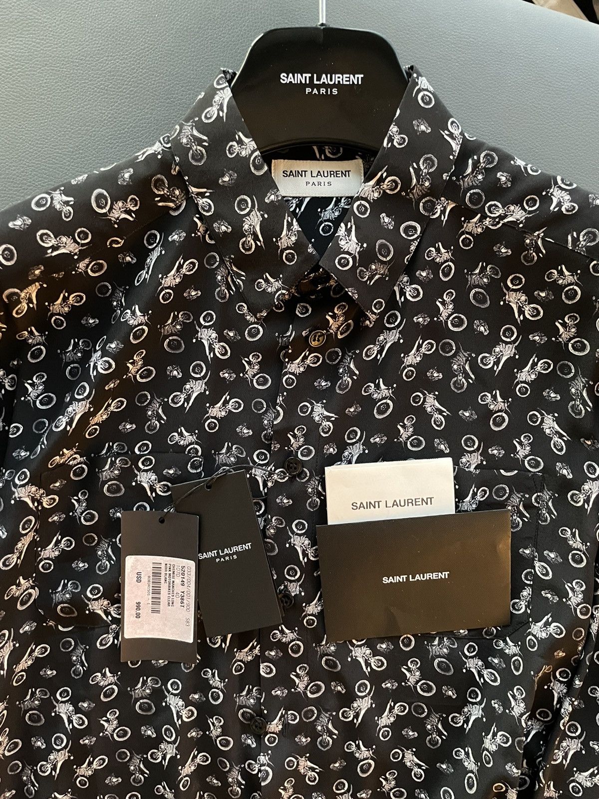 Super Runway Saint Laurent Silk Shirt Brand New