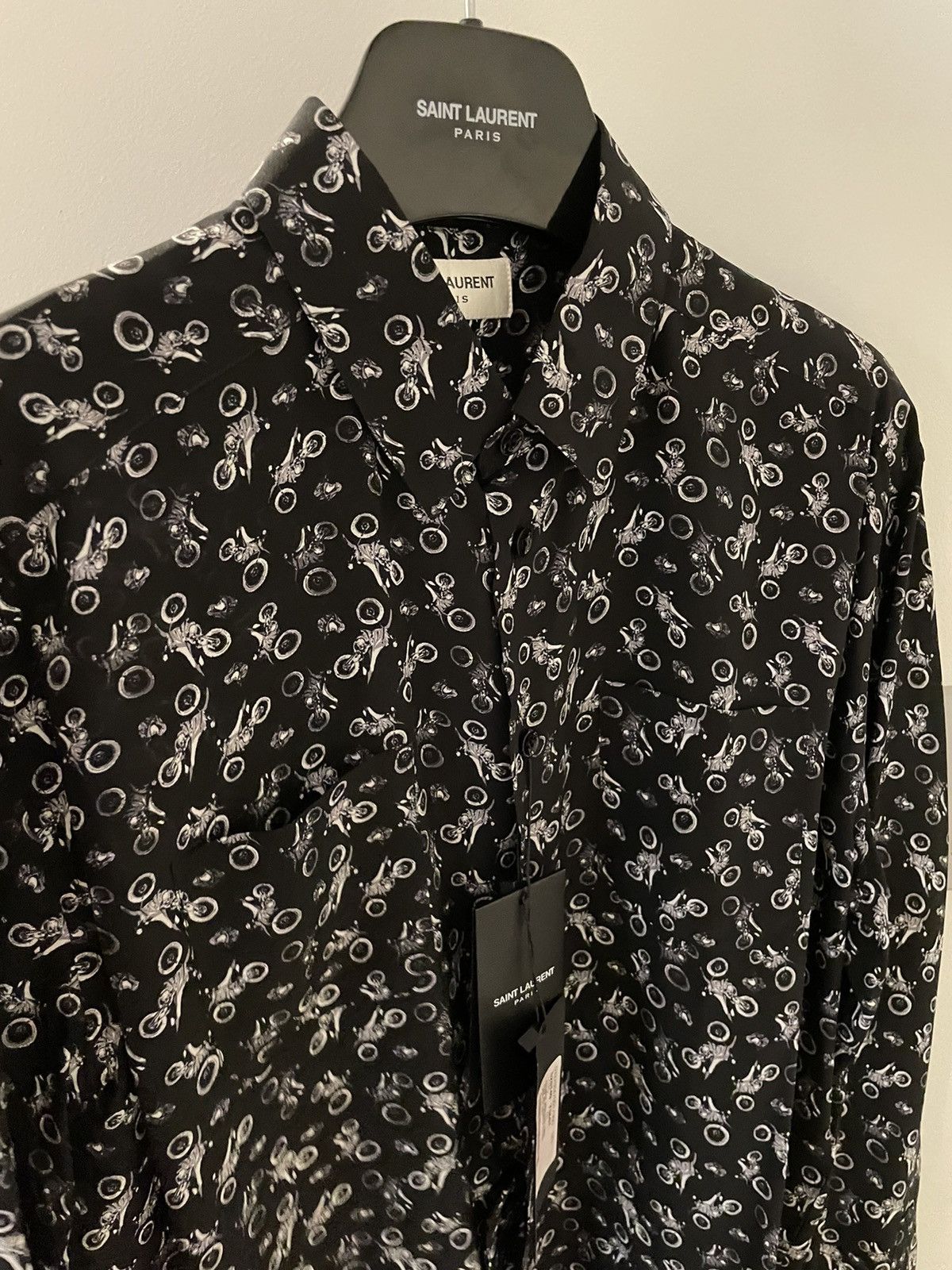 Super Runway Saint Laurent Silk Shirt Brand New