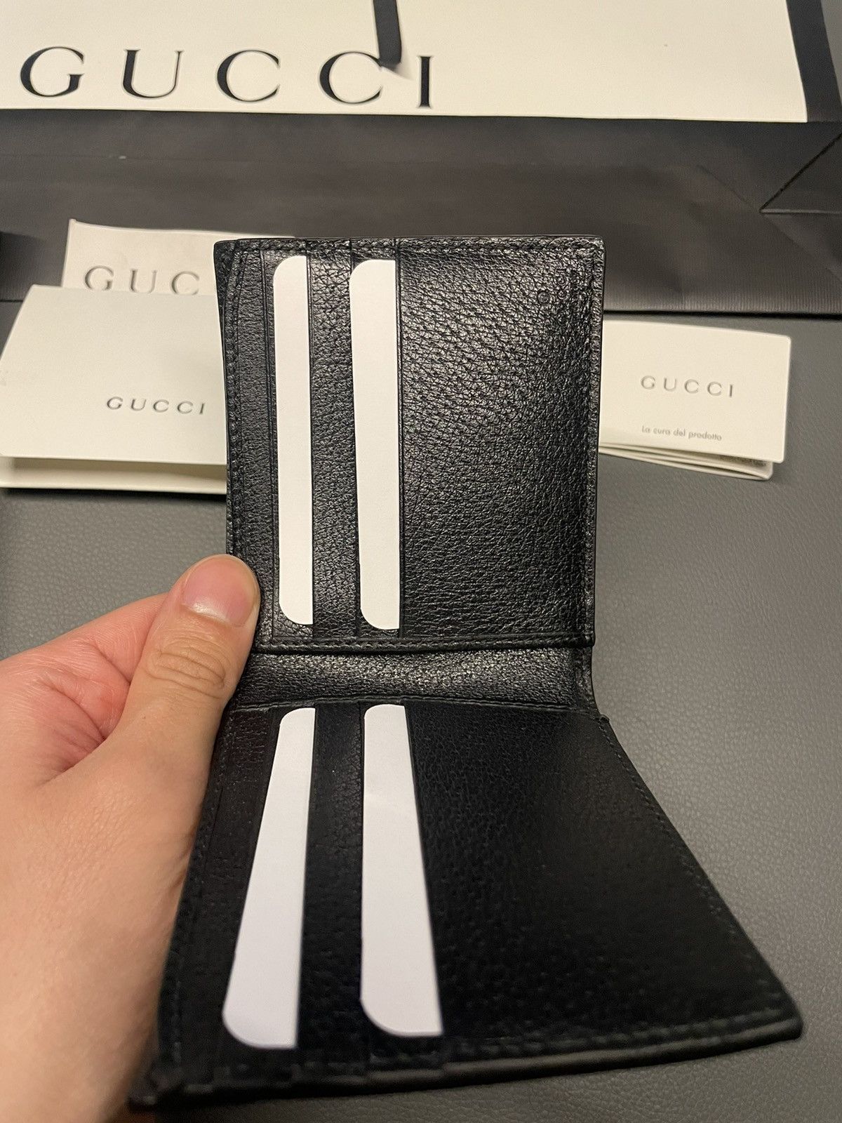 Gucci Rare Super Runway Limited Edition Gucci Logo Leather Wallet Size ONE SIZE - 13 Thumbnail