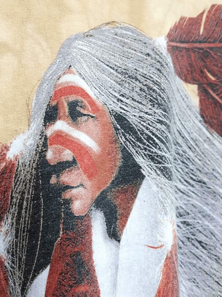 The Mountain 2001 Frank Howell Applejack Apache Red Indian Art Potrait Size US XL / EU 56 / 4 - 4 Thumbnail