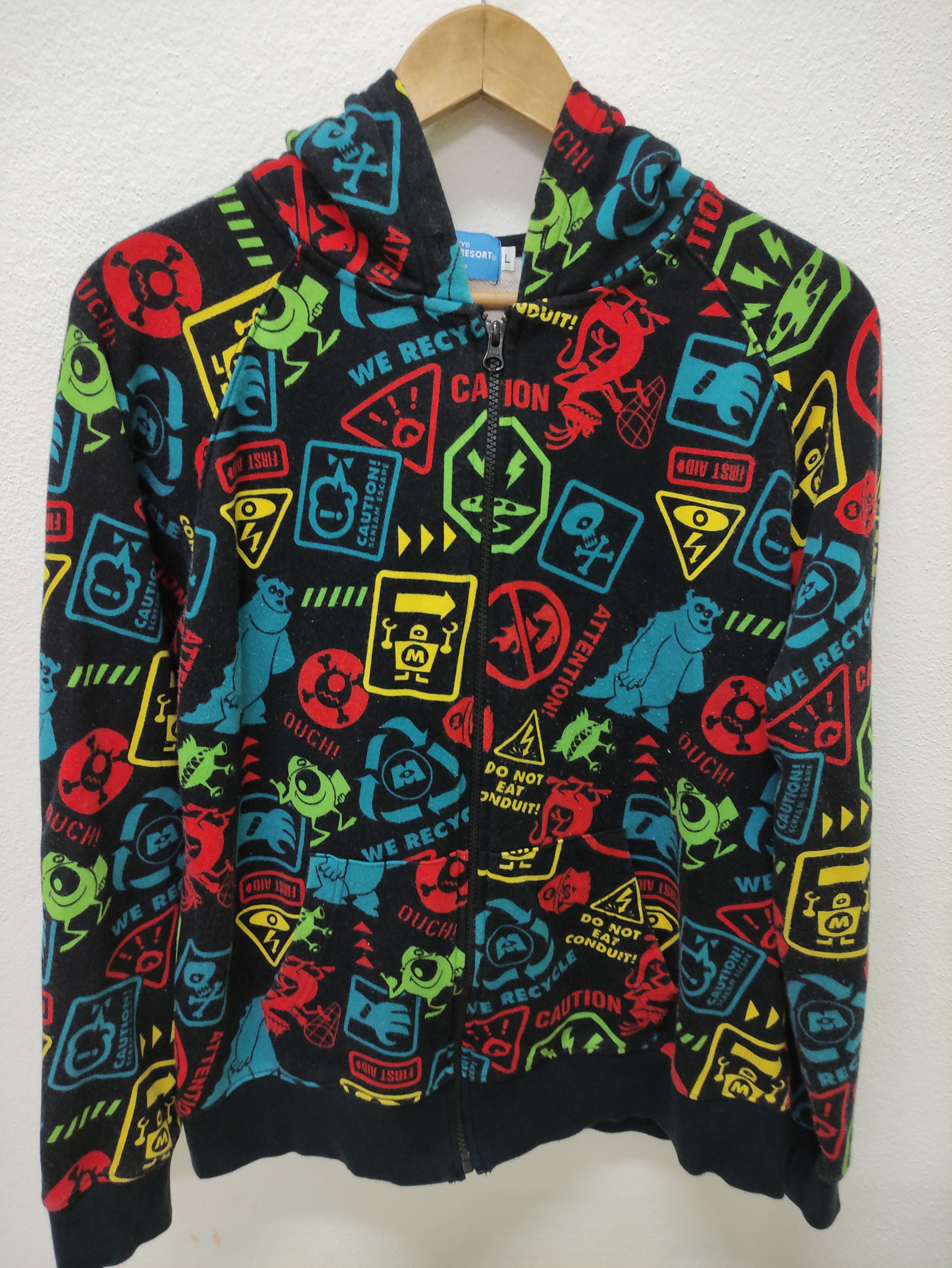 Disney Disney Resort Monster Inc Full Print Zip Up Hoodie Size US L / EU 52-54 / 3 - 3 Thumbnail