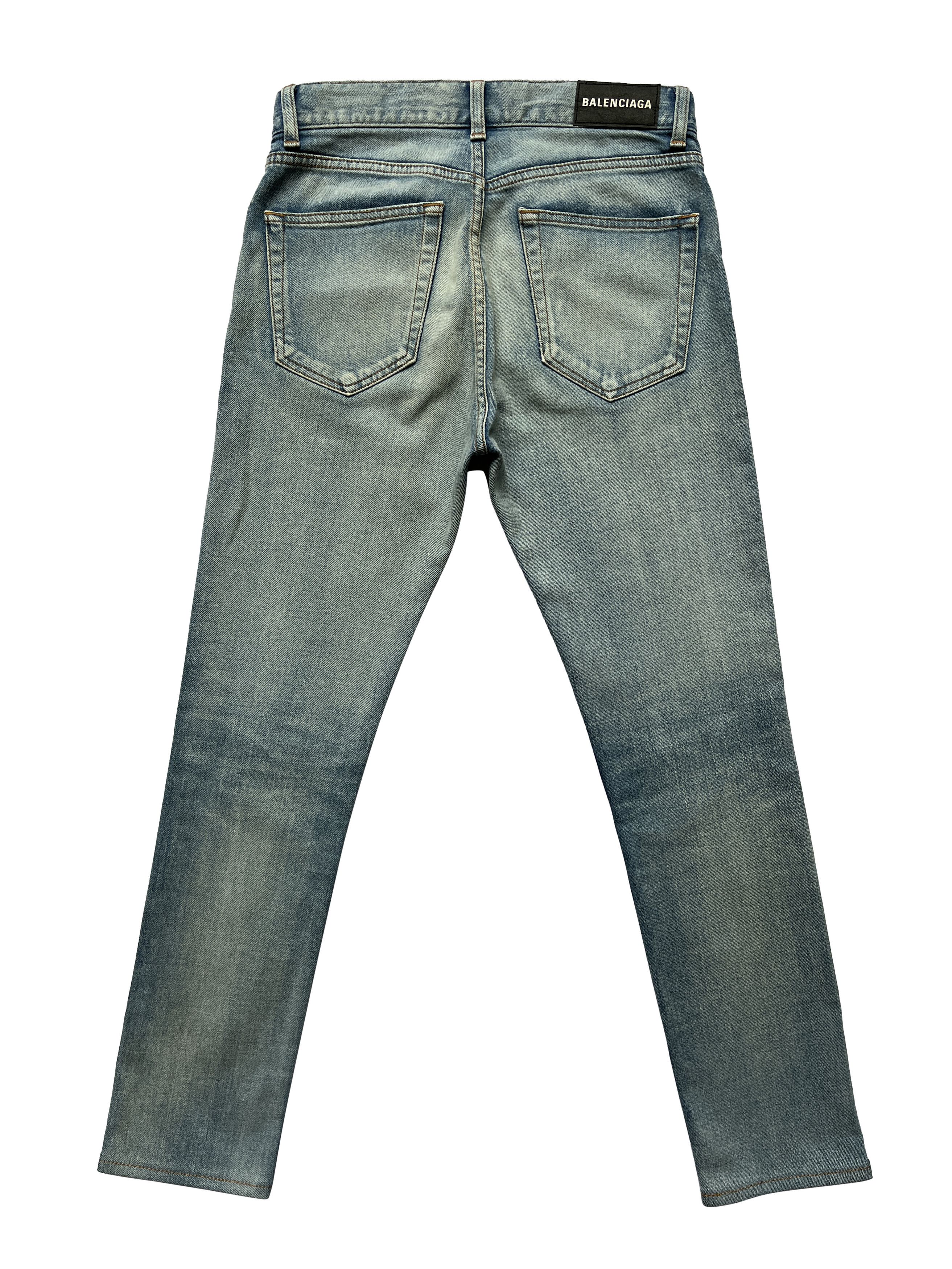 Balenciaga ⚡️QUICK SALE⚡️2019 Balenciaga Demna Blue Denim Jeans Pants Size 26" / US 2 / IT 38 - 2 Thumbnail