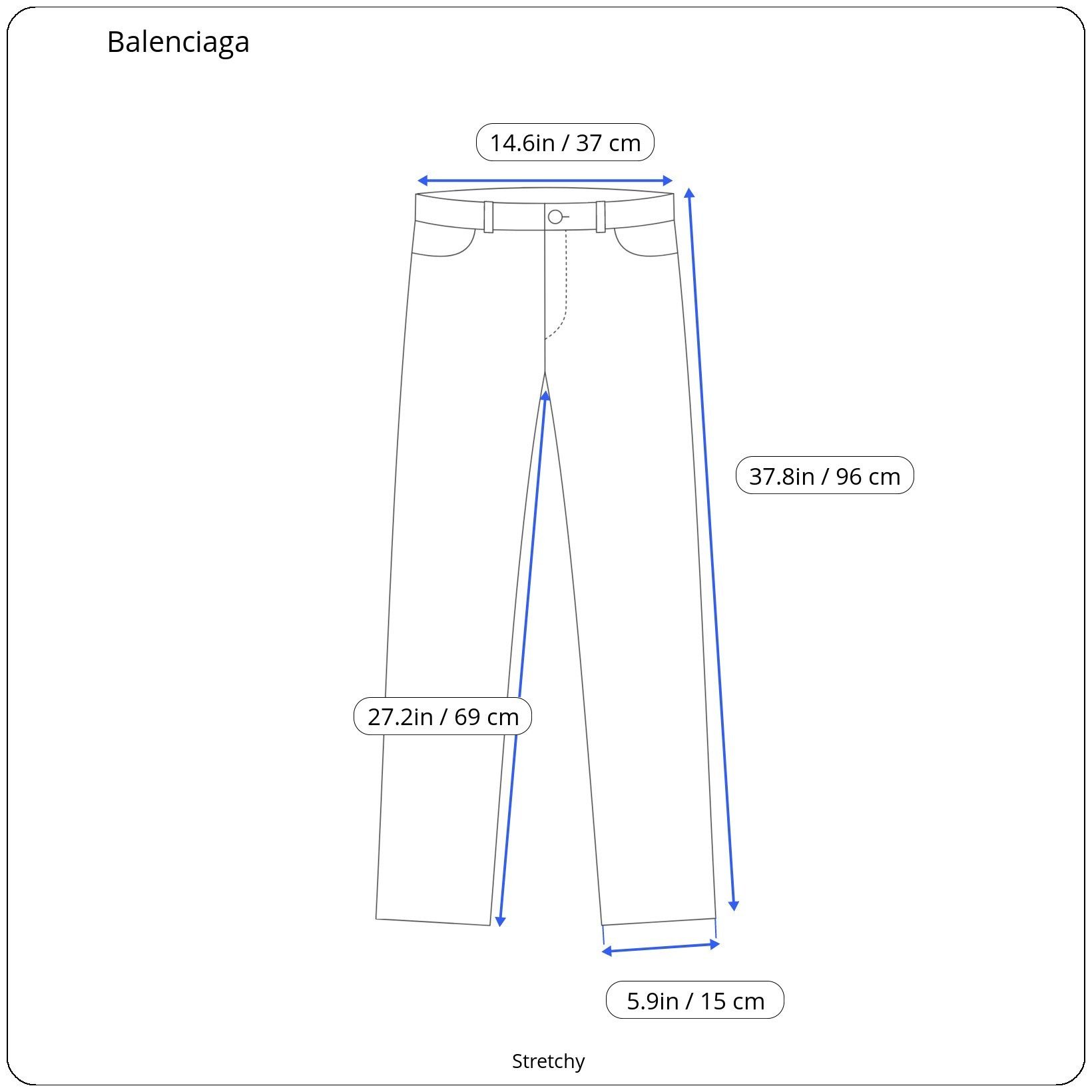 Balenciaga ⚡️QUICK SALE⚡️2019 Balenciaga Demna Blue Denim Jeans Pants Size 26" / US 2 / IT 38 - 10 Thumbnail
