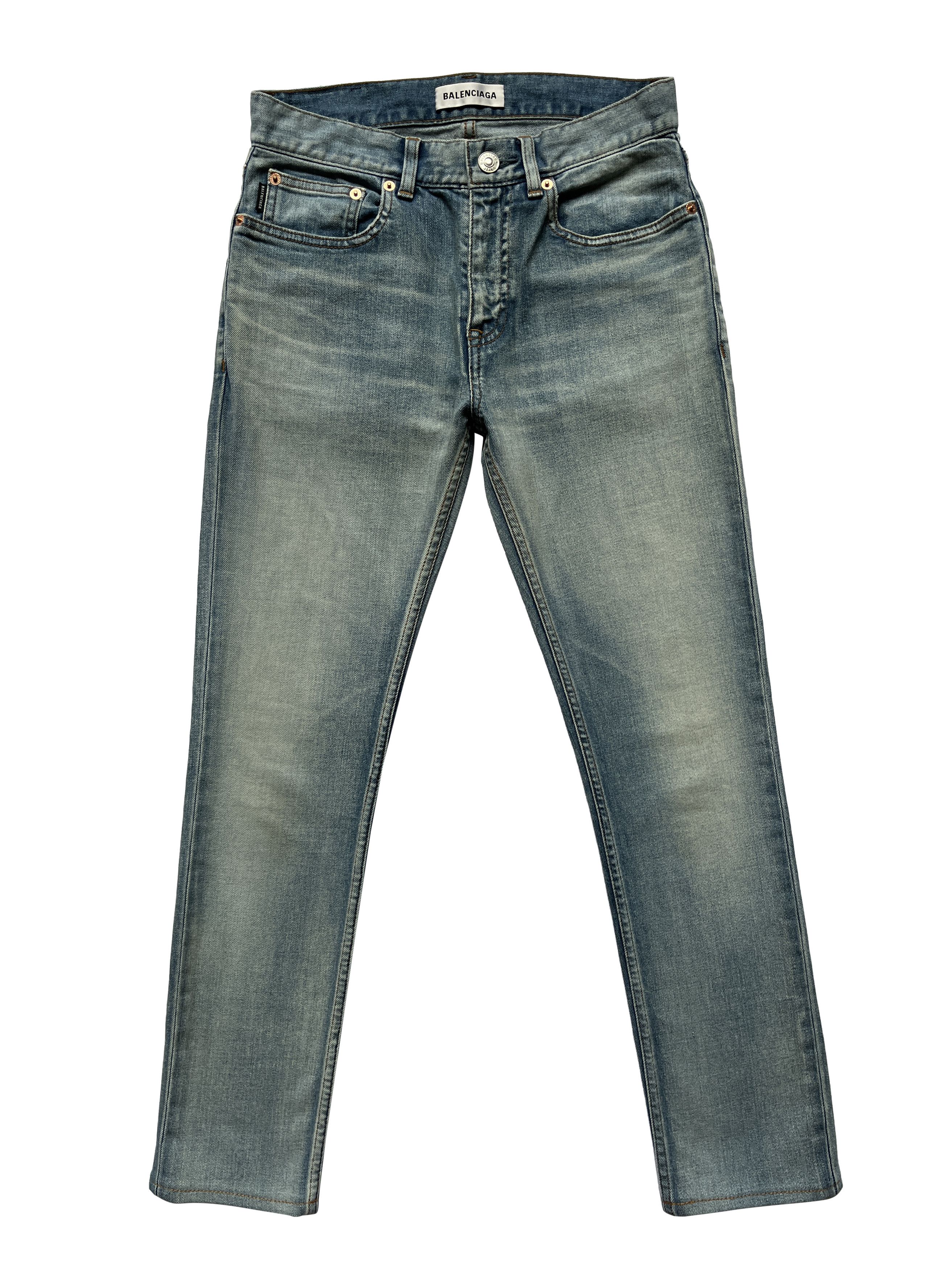 image of 2019 Balenciaga Demna Blue Denim Jeans Pants, Women's (Size 26)