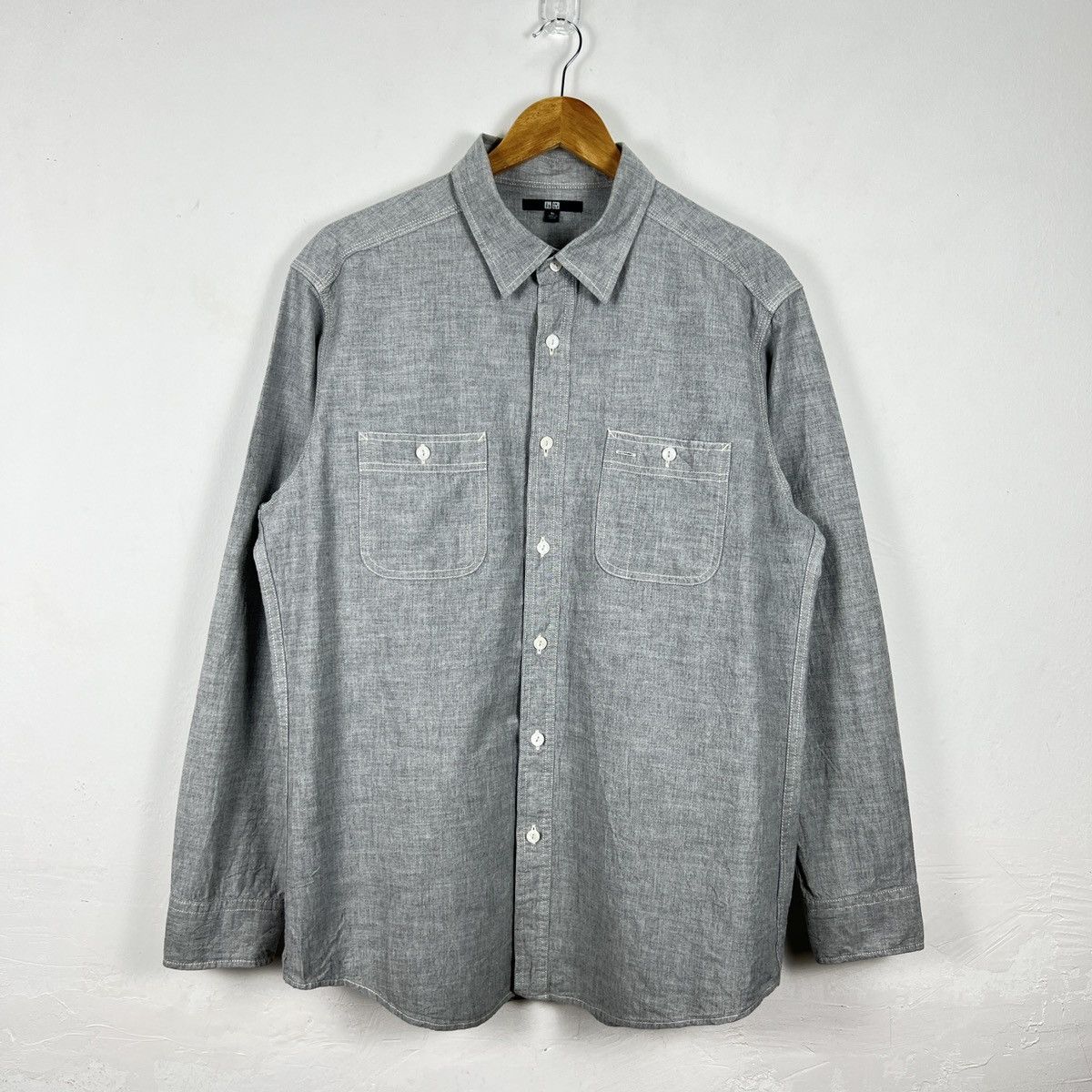 Uniqlo Vintage Uniqlo Shirt Button Up KM0002 Size US M / EU 48-50 / 2 - 1 Thumbnail