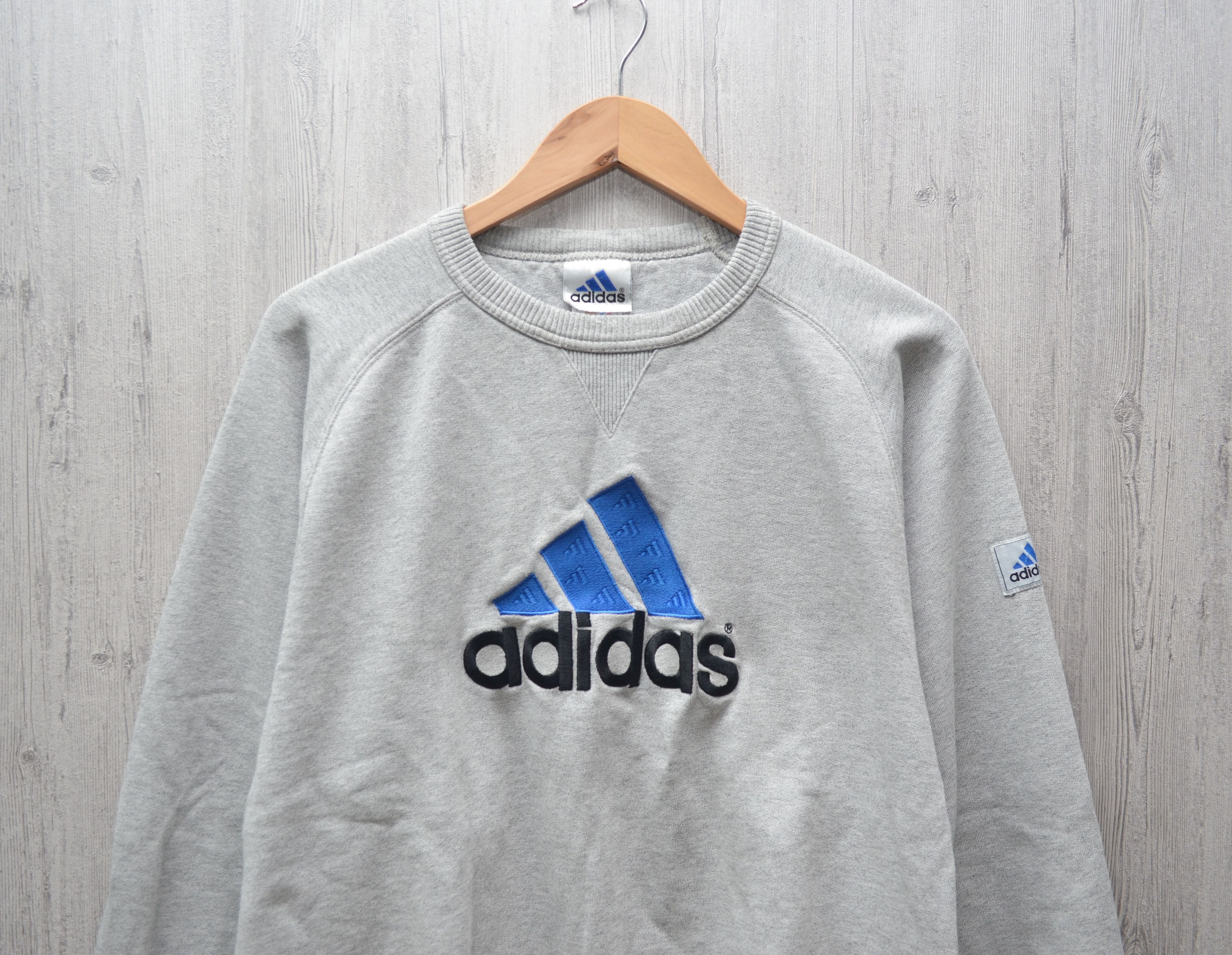 Adidas Adidas Vintage Big Center Logo Sweatshirt 90s 80s crewneck Size US M / EU 48-50 / 2 - 2 Thumbnail