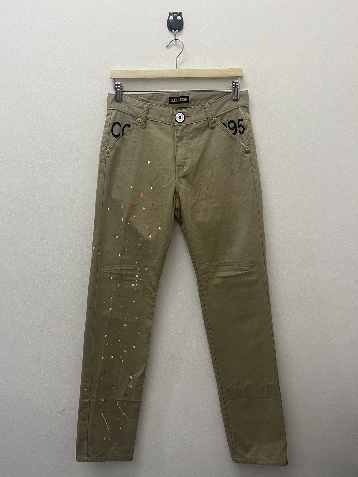 image of Vintage Lb 03 Code 1995 Paint Splatter Streetwear Pant in Brown, Men's (Size 30)