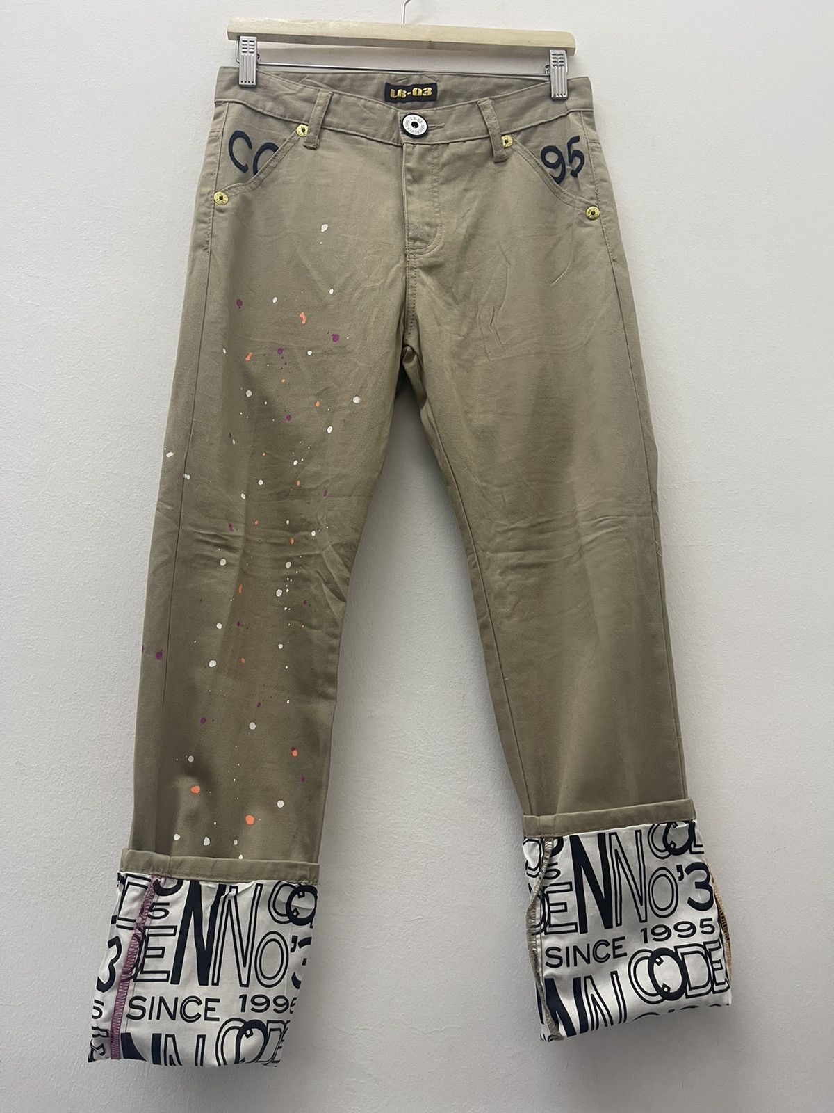 Japanese Brand Rare Vintage LB 03 Code 1995 Paint Splatter Streetwear Pant Size US 30 / EU 46 - 2 Thumbnail