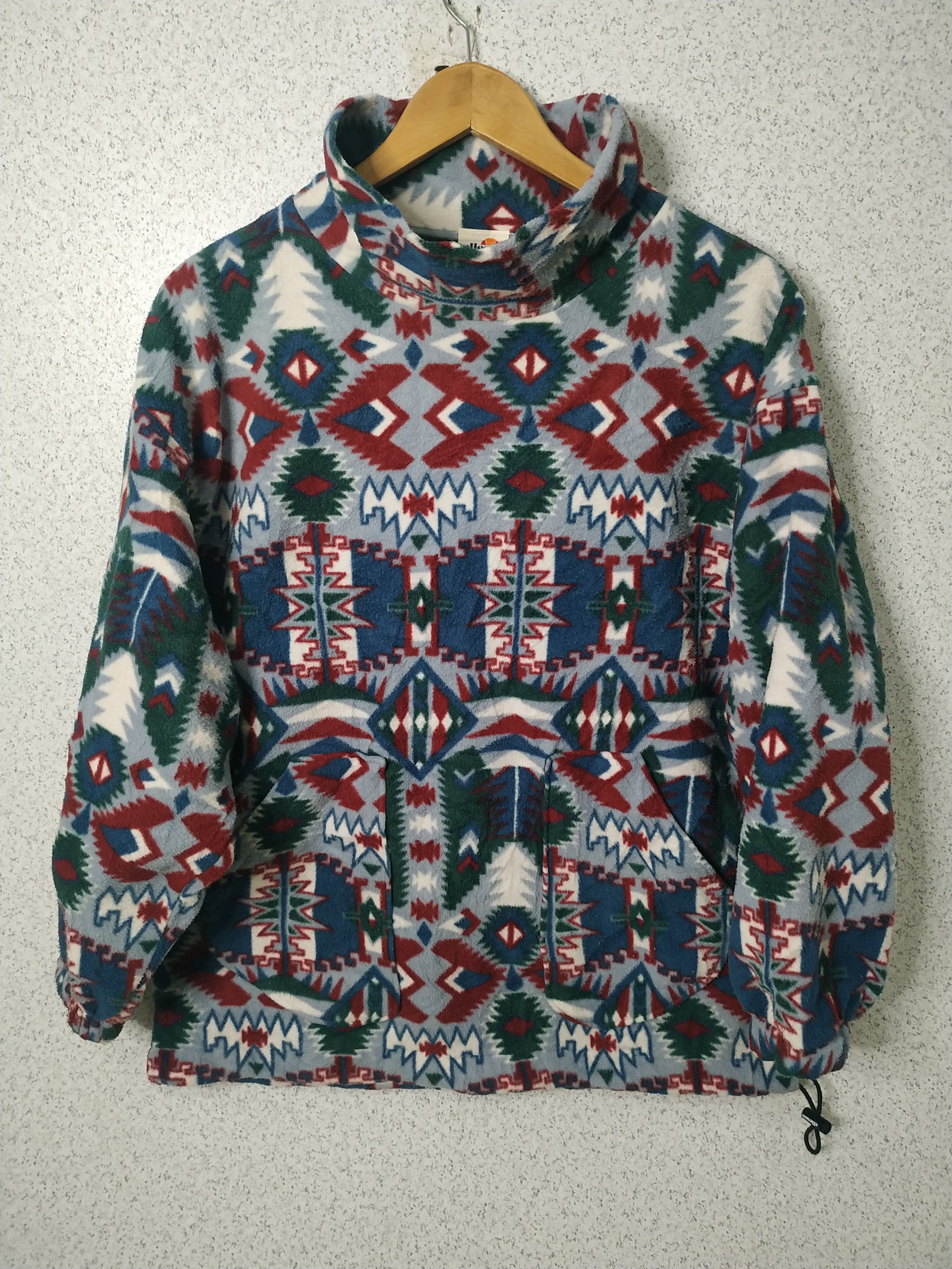 Ellesse × Vintage Vintage Ellesse Navajo Polyster Fleece Sweater Size US M / EU 48-50 / 2 - 1 Thumbnail