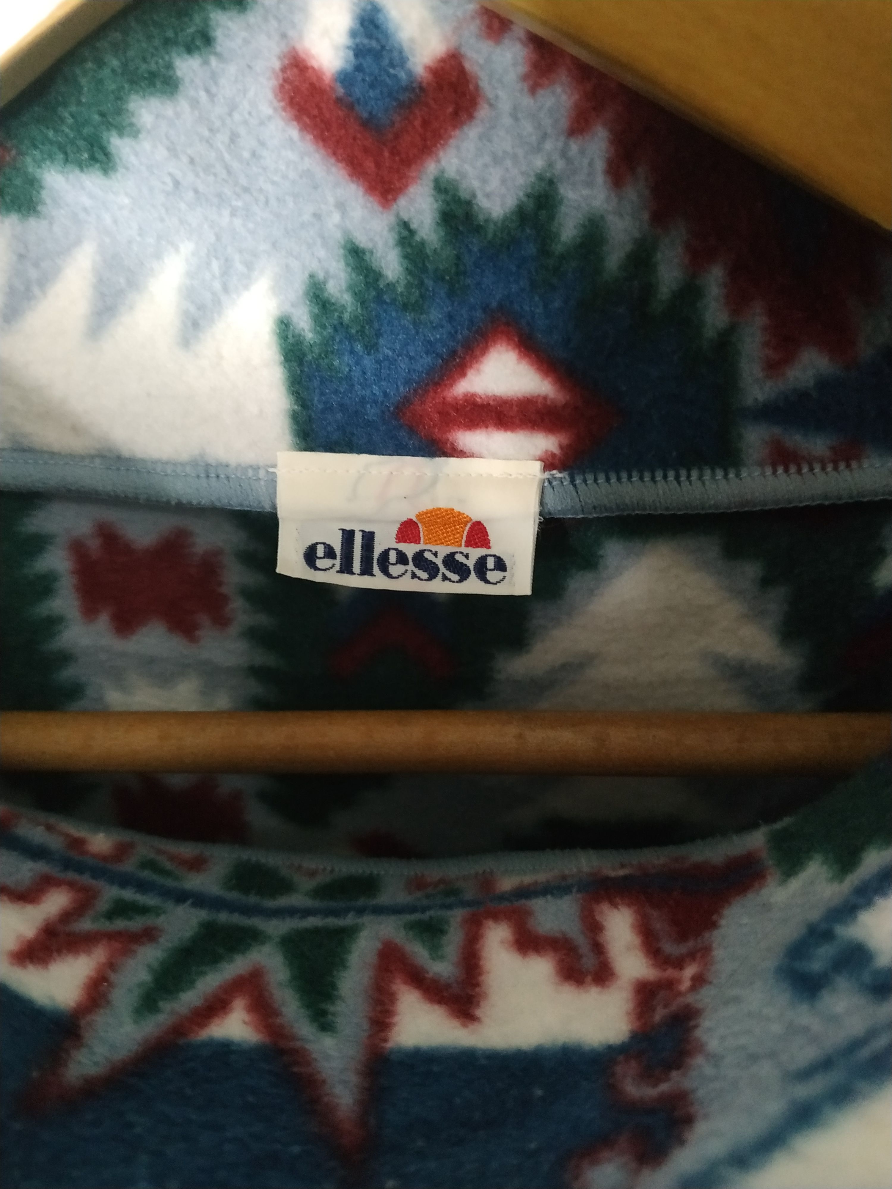 Ellesse × Vintage Vintage Ellesse Navajo Polyster Fleece Sweater Size US M / EU 48-50 / 2 - 6 Thumbnail