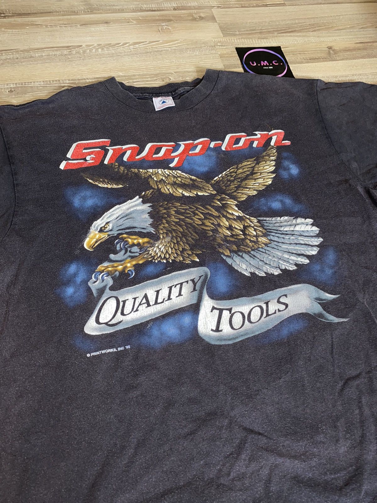 Vintage Snap on 1995 vintage t shirt eagle print Size US XL / EU 56 / 4 - 2 Thumbnail