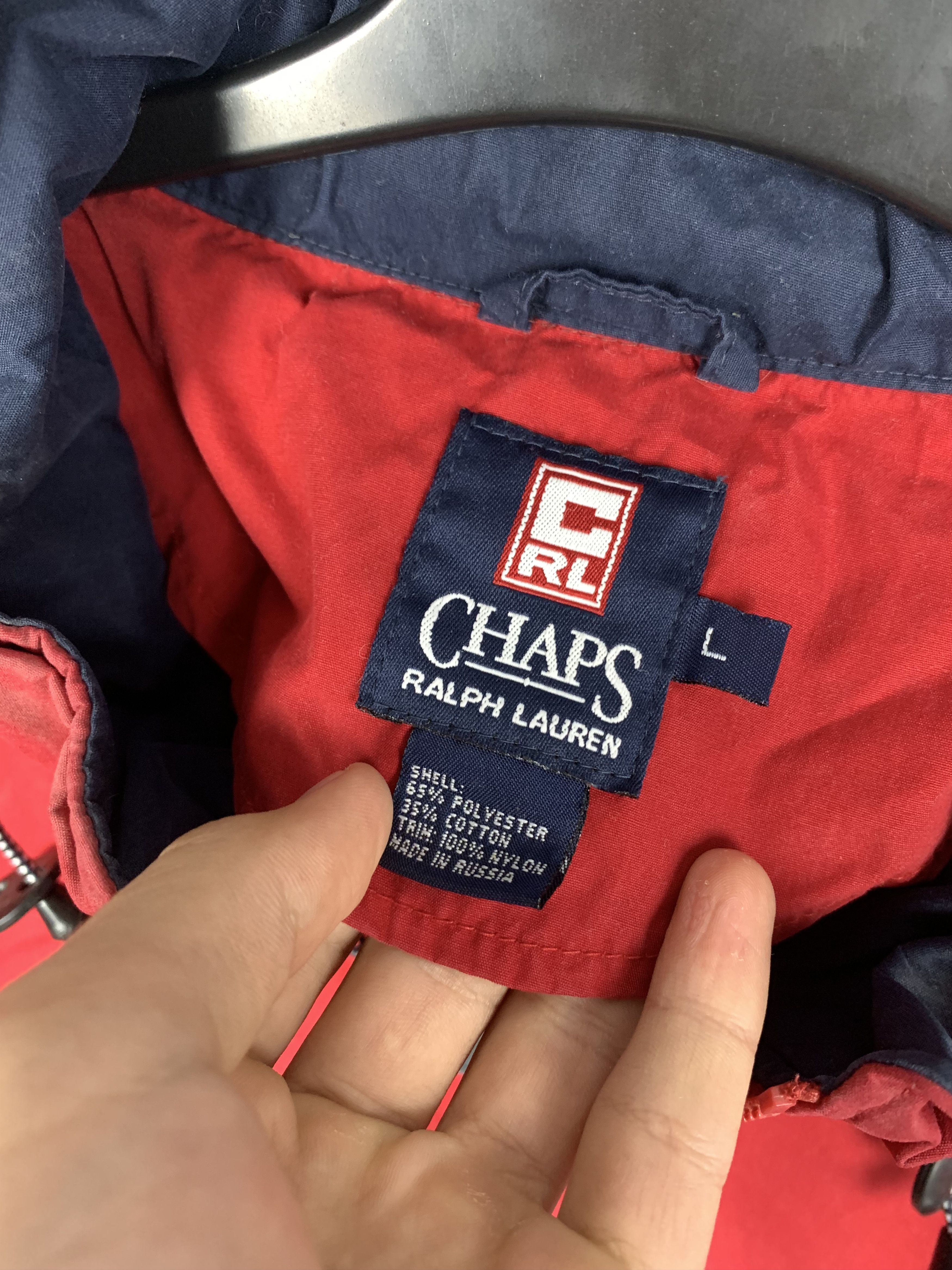 Chaps Ralph Lauren Chaps Polo Ralph Lauren 90s Vintage Mens Anorak Jacket Size US L / EU 52-54 / 3 - 3 Thumbnail