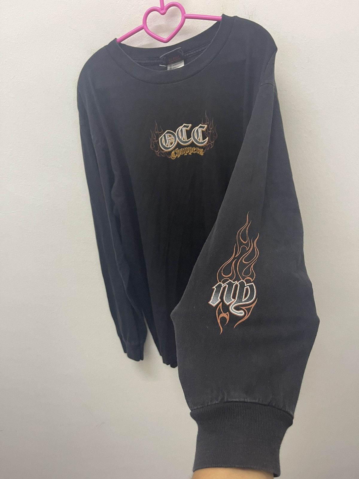 Harley Davidson Rare Vintage ORANGE COUNTY CHOPPERS OCC Flame Fire Size US L / EU 52-54 / 3 - 5 Thumbnail