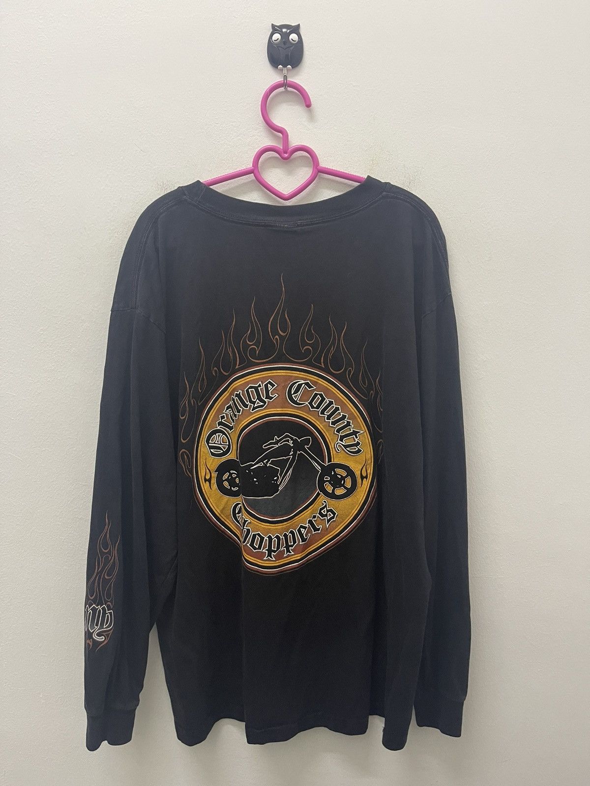 Harley Davidson Rare Vintage ORANGE COUNTY CHOPPERS OCC Flame Fire Size US L / EU 52-54 / 3 - 1 Thumbnail