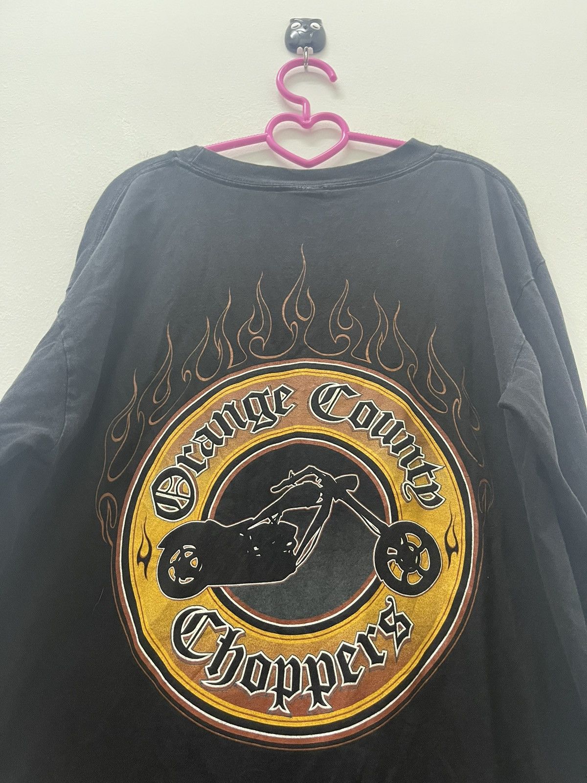 Harley Davidson Rare Vintage ORANGE COUNTY CHOPPERS OCC Flame Fire Size US L / EU 52-54 / 3 - 2 Thumbnail