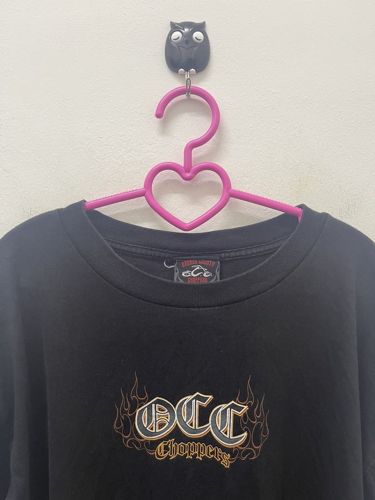 Harley Davidson Rare Vintage ORANGE COUNTY CHOPPERS OCC Flame Fire Size US L / EU 52-54 / 3 - 4 Thumbnail