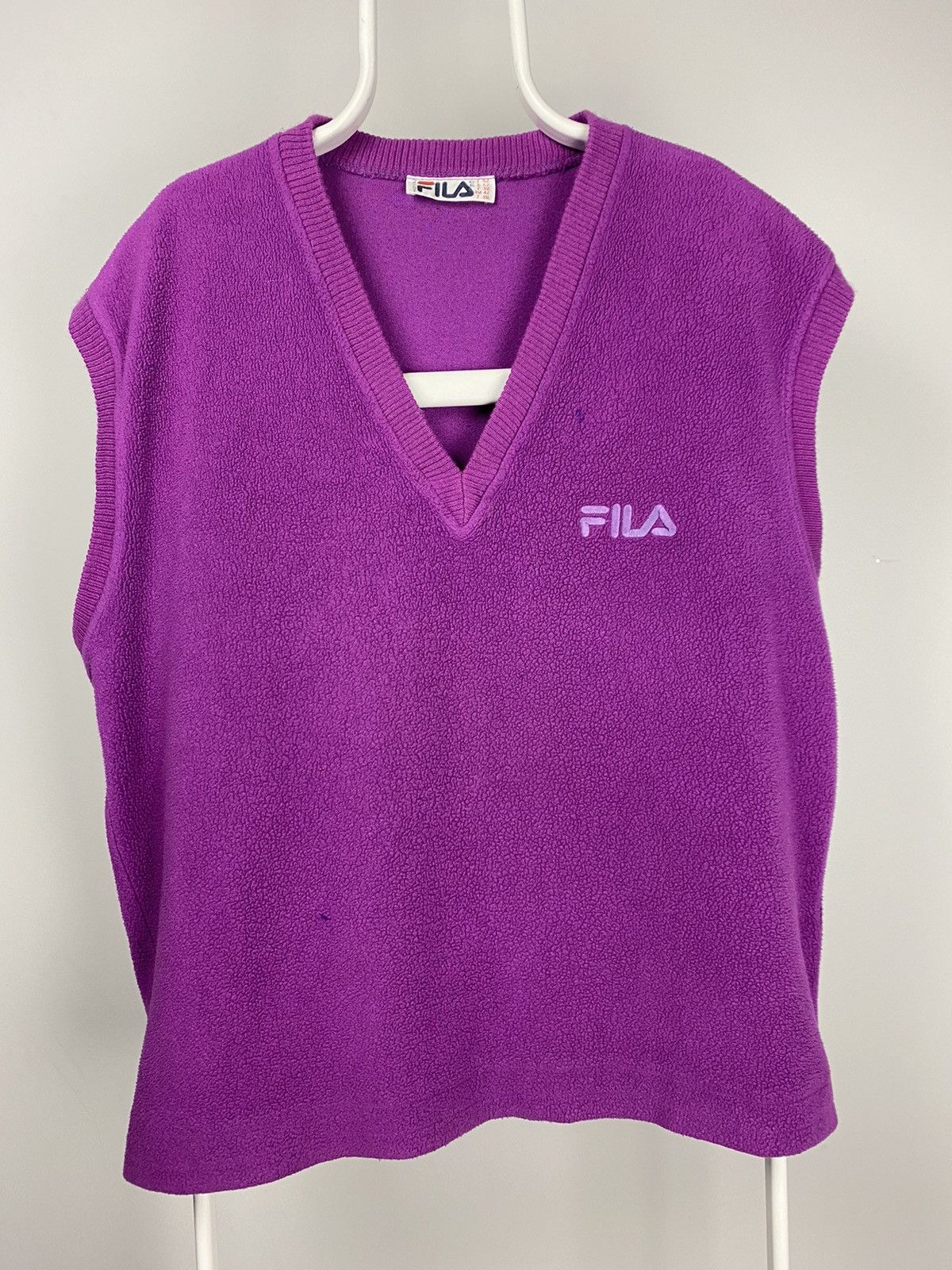 Fila × Vintage Fila vintage sweater vest purple Size US L / EU 52-54 / 3 - 1 Thumbnail