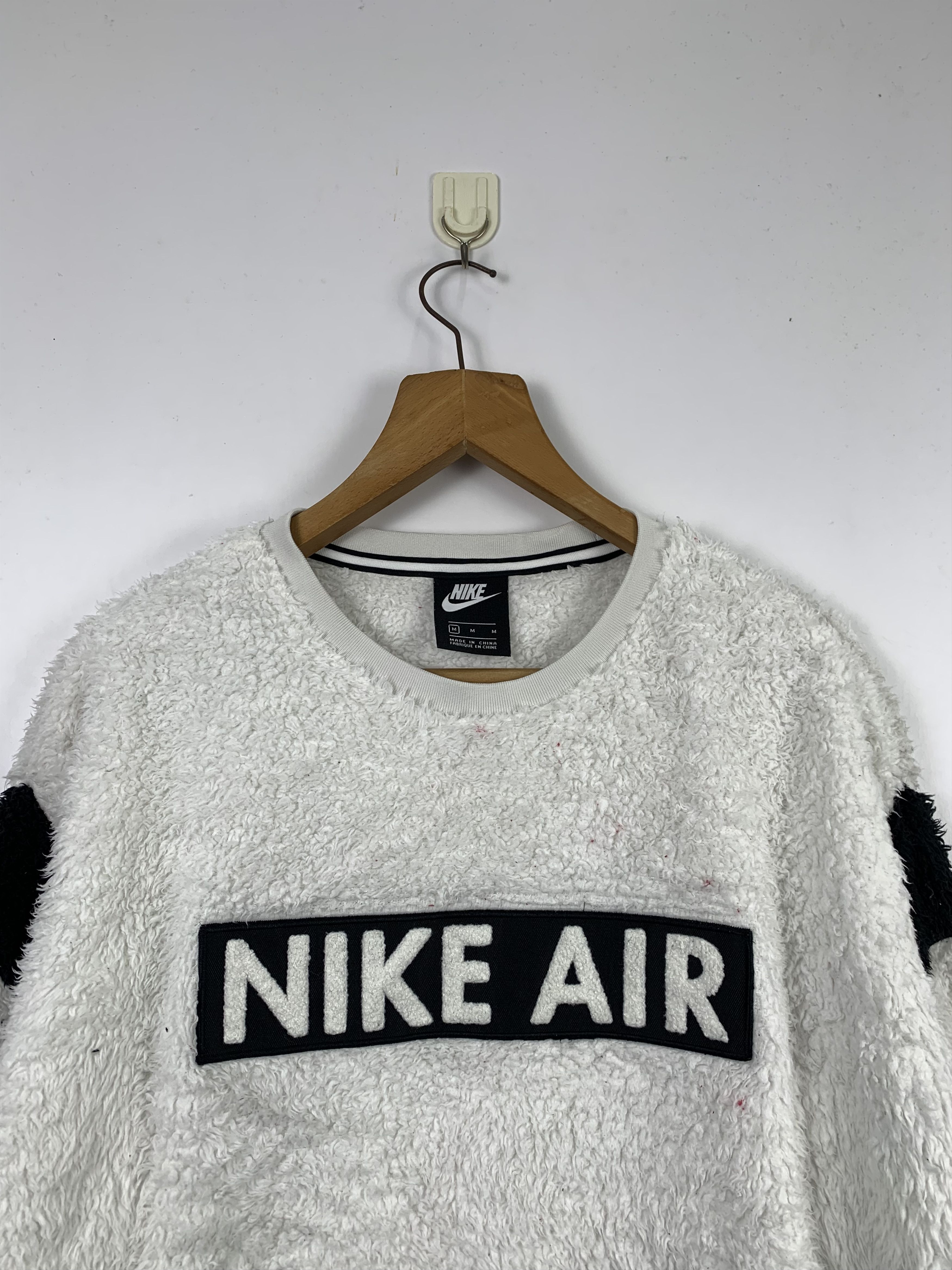 Nike Vintage Nike Air Swoosh Big Logo Fleece Sweatshirt J0583 Size US M / EU 48-50 / 2 - 2 Thumbnail