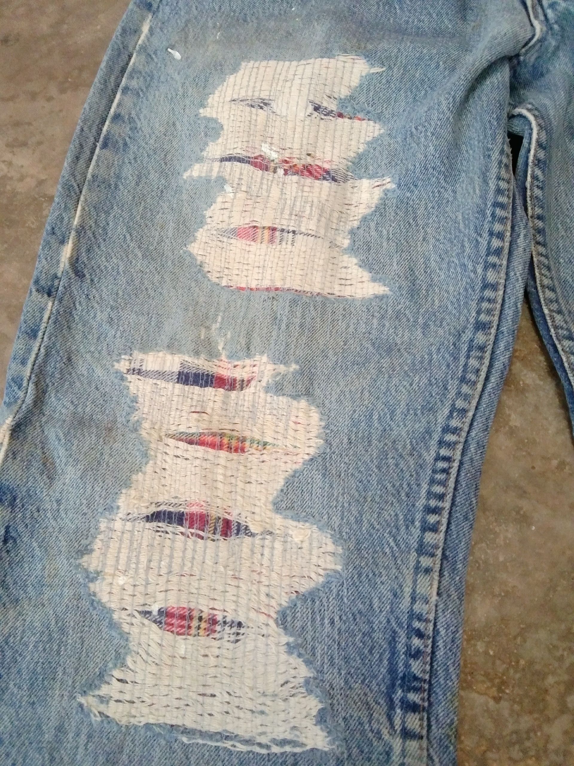 Levi's × Vintage 80s Vintage Levis 501 Distressed Jeans 32x30 Size US 32 / EU 48 - 5 Thumbnail