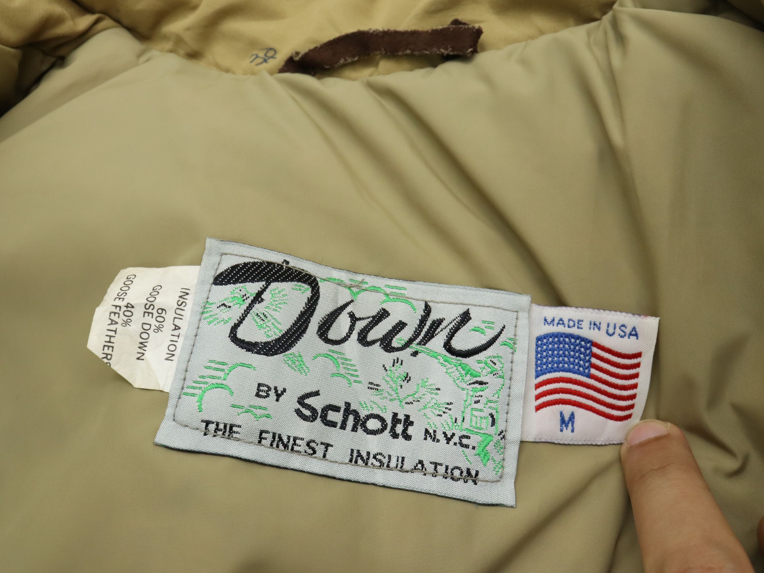 Schott SCHOTT Goose Feather Down Puffer Insulated Jacket Size US M / EU 48-50 / 2 - 15 Thumbnail