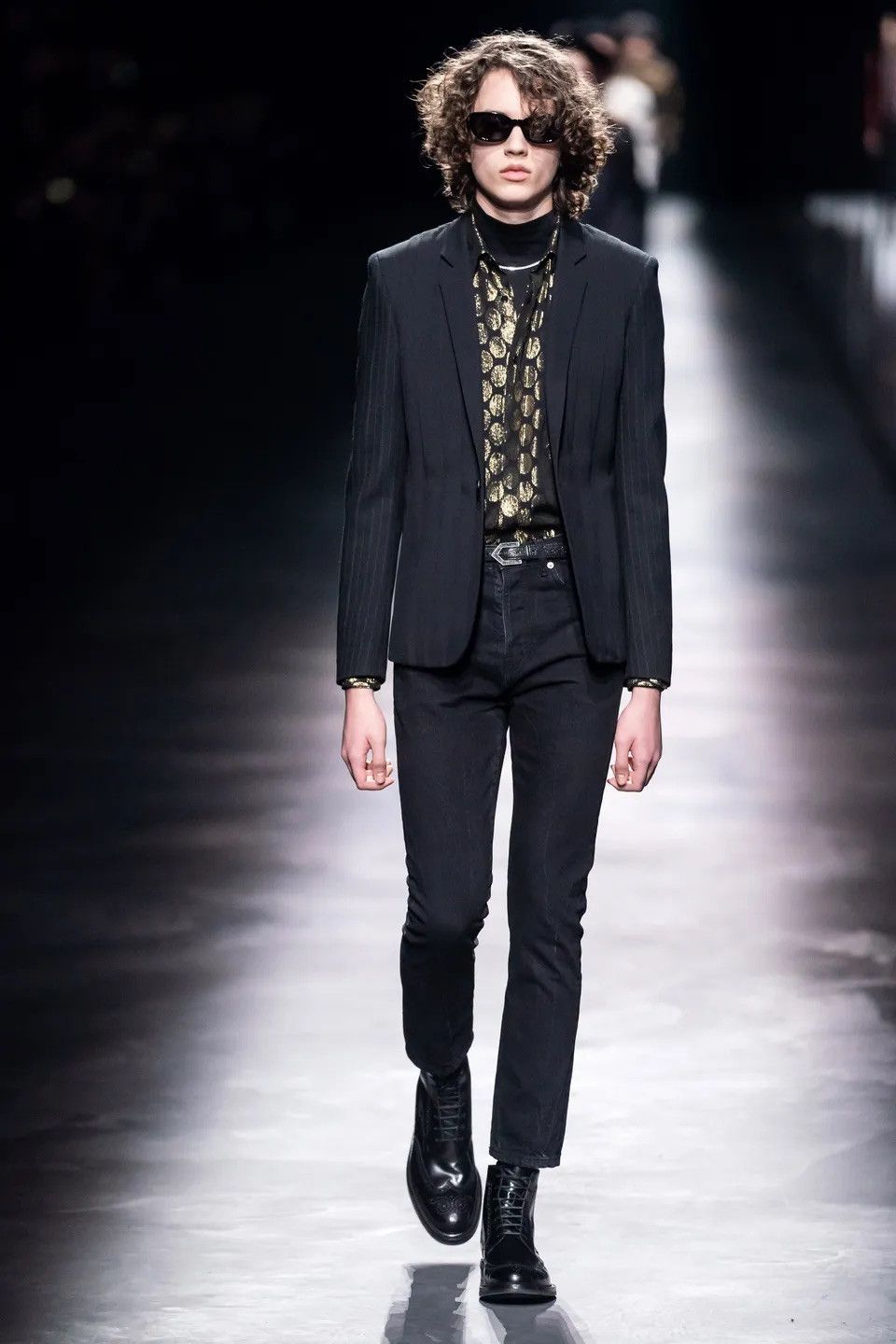 Saint Laurent Paris FW19 Saint Laurent Runway Silk Gold Oval Shirt Size US M / EU 48-50 / 2 - 1 Thumbnail