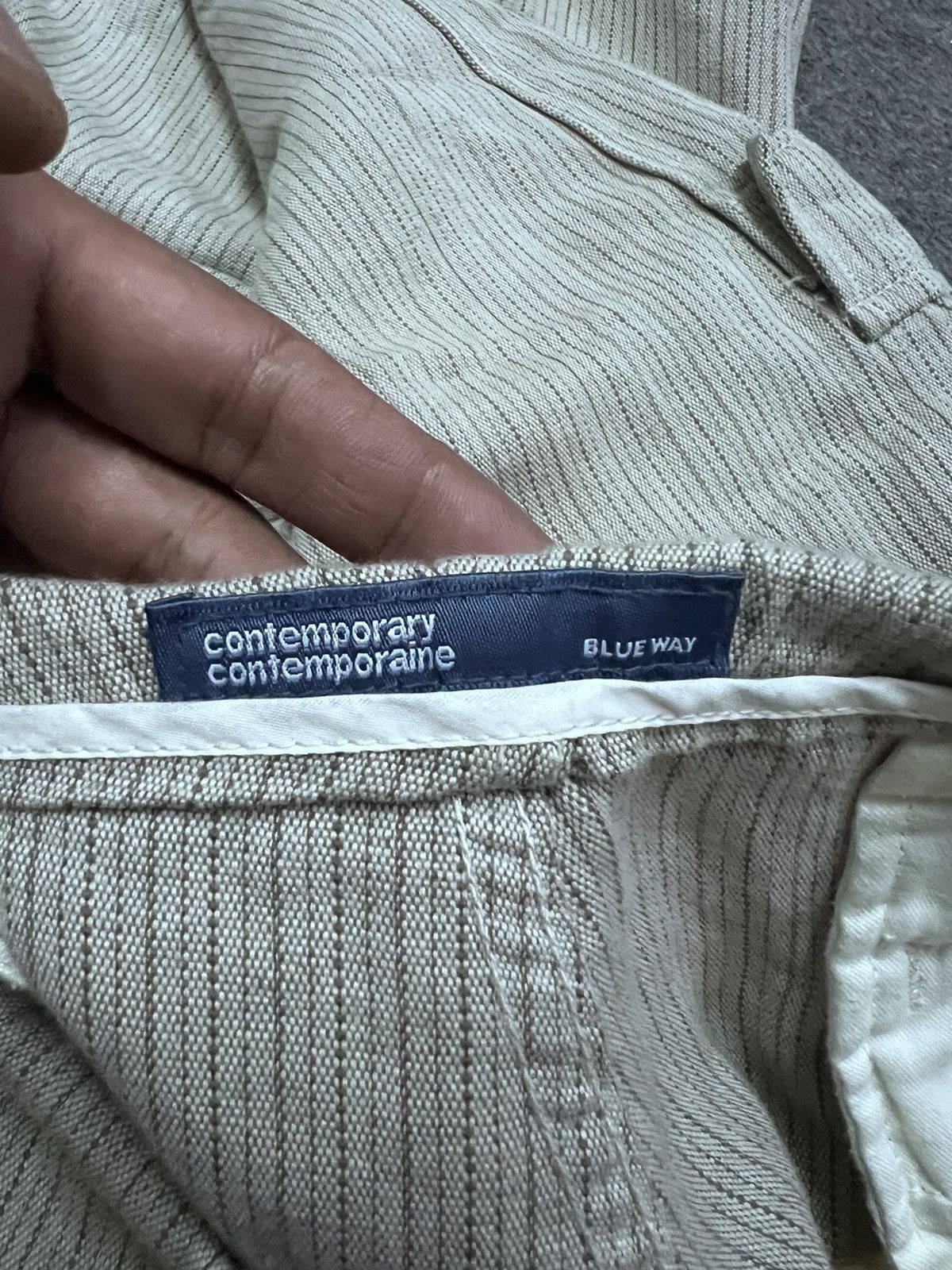 Japanese Brand PARACHUTE🔥 BLUE WAY CARGO PANT STRIPE COTTON Size US 38 / EU 54 - 8 Thumbnail