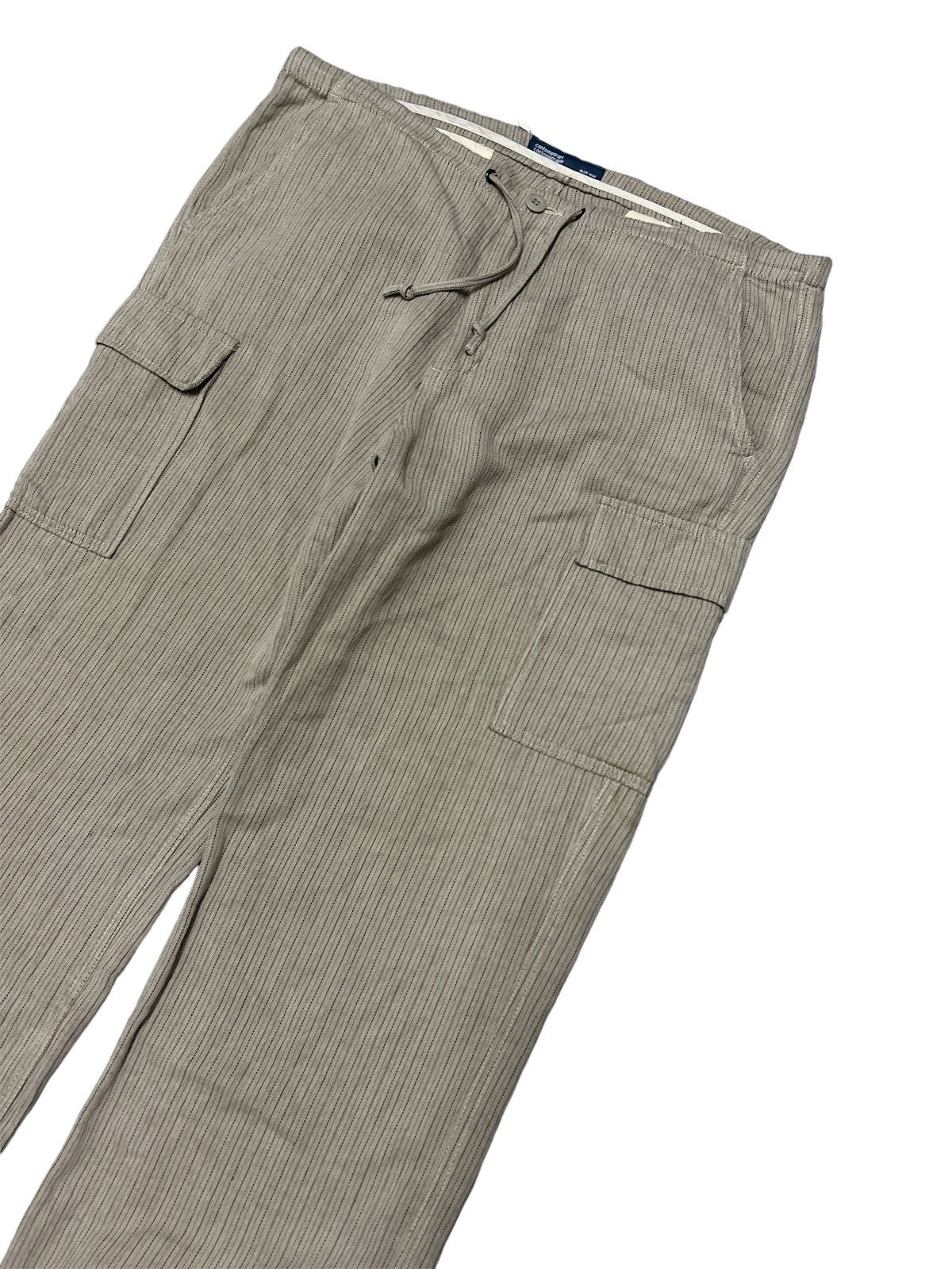 Japanese Brand PARACHUTE🔥 BLUE WAY CARGO PANT STRIPE COTTON Size US 38 / EU 54 - 6 Thumbnail