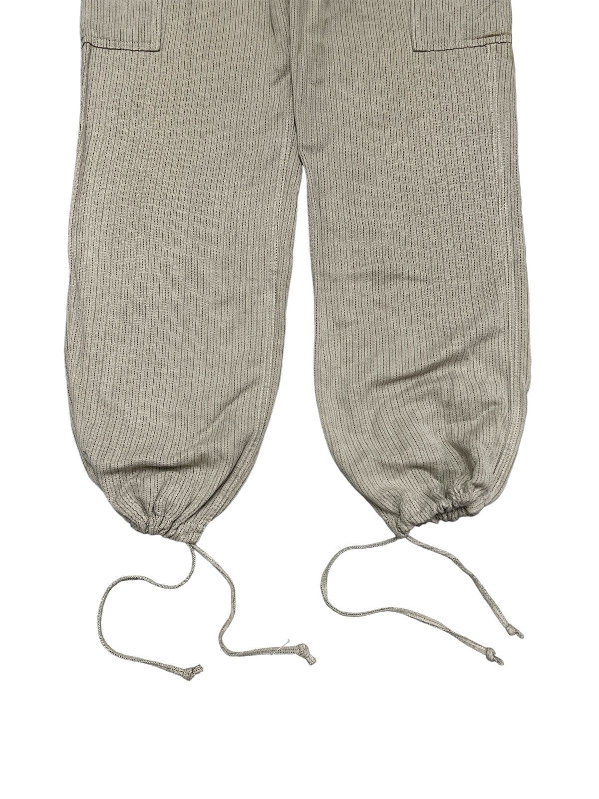 Japanese Brand PARACHUTE🔥 BLUE WAY CARGO PANT STRIPE COTTON Size US 38 / EU 54 - 4 Thumbnail