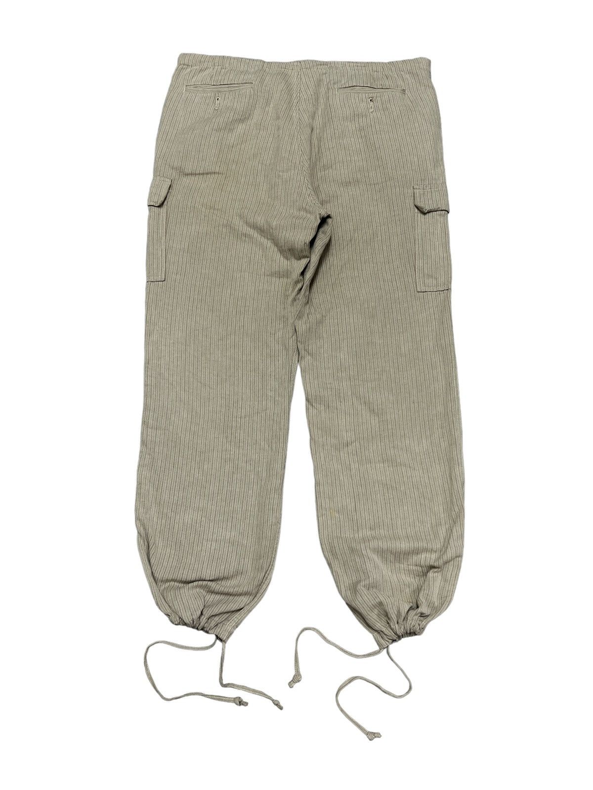 Japanese Brand PARACHUTE🔥 BLUE WAY CARGO PANT STRIPE COTTON Size US 38 / EU 54 - 7 Thumbnail