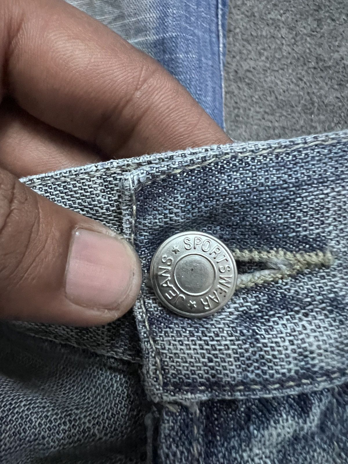 Japanese Brand BAGGY💥 THRASHED DISTRESSED DENIM PANT Size US 32 / EU 48 - 7 Thumbnail