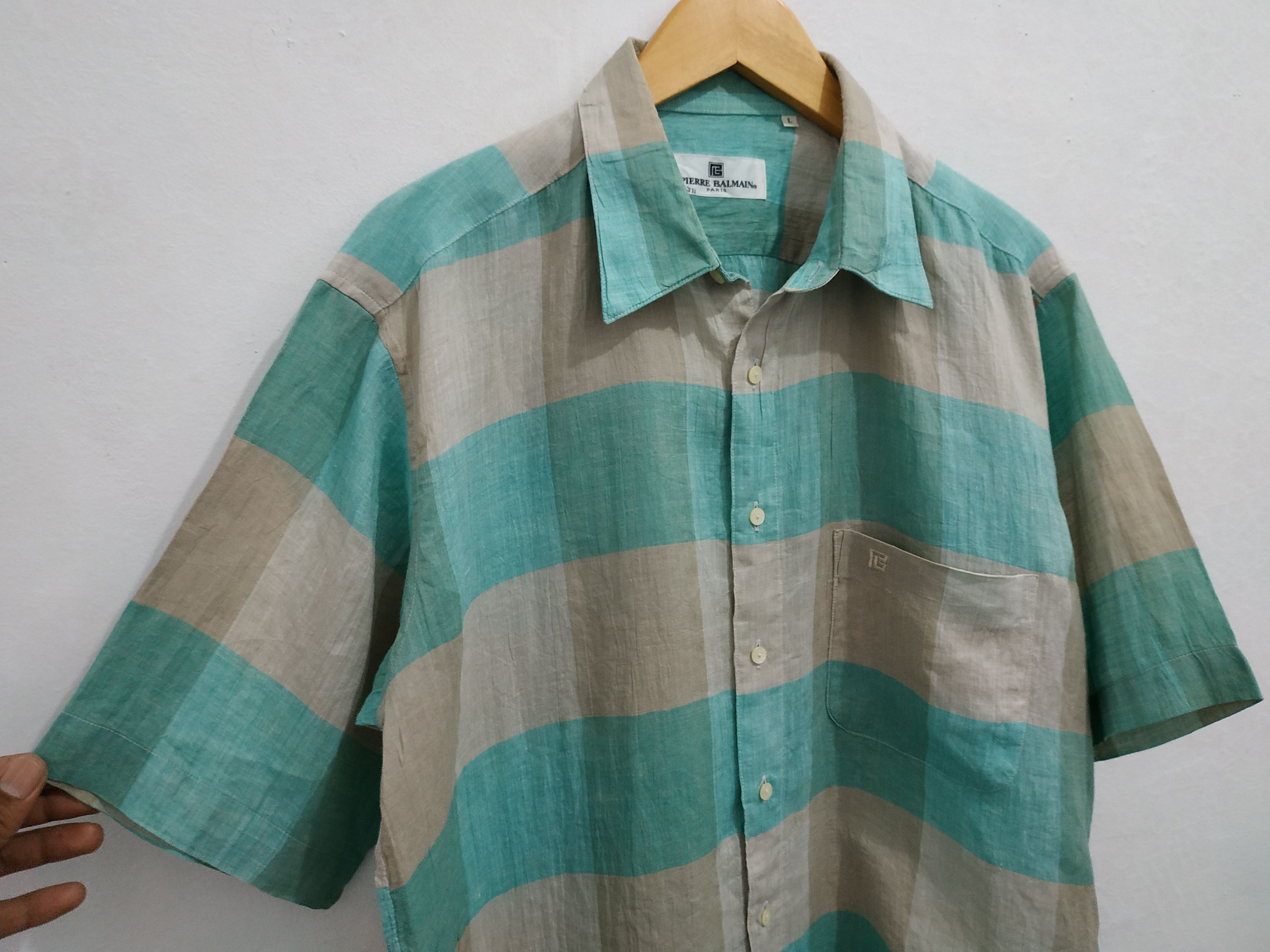 Balmain × Vintage Vintage Balmain linen shirt Size US L / EU 52-54 / 3 - 7 Thumbnail
