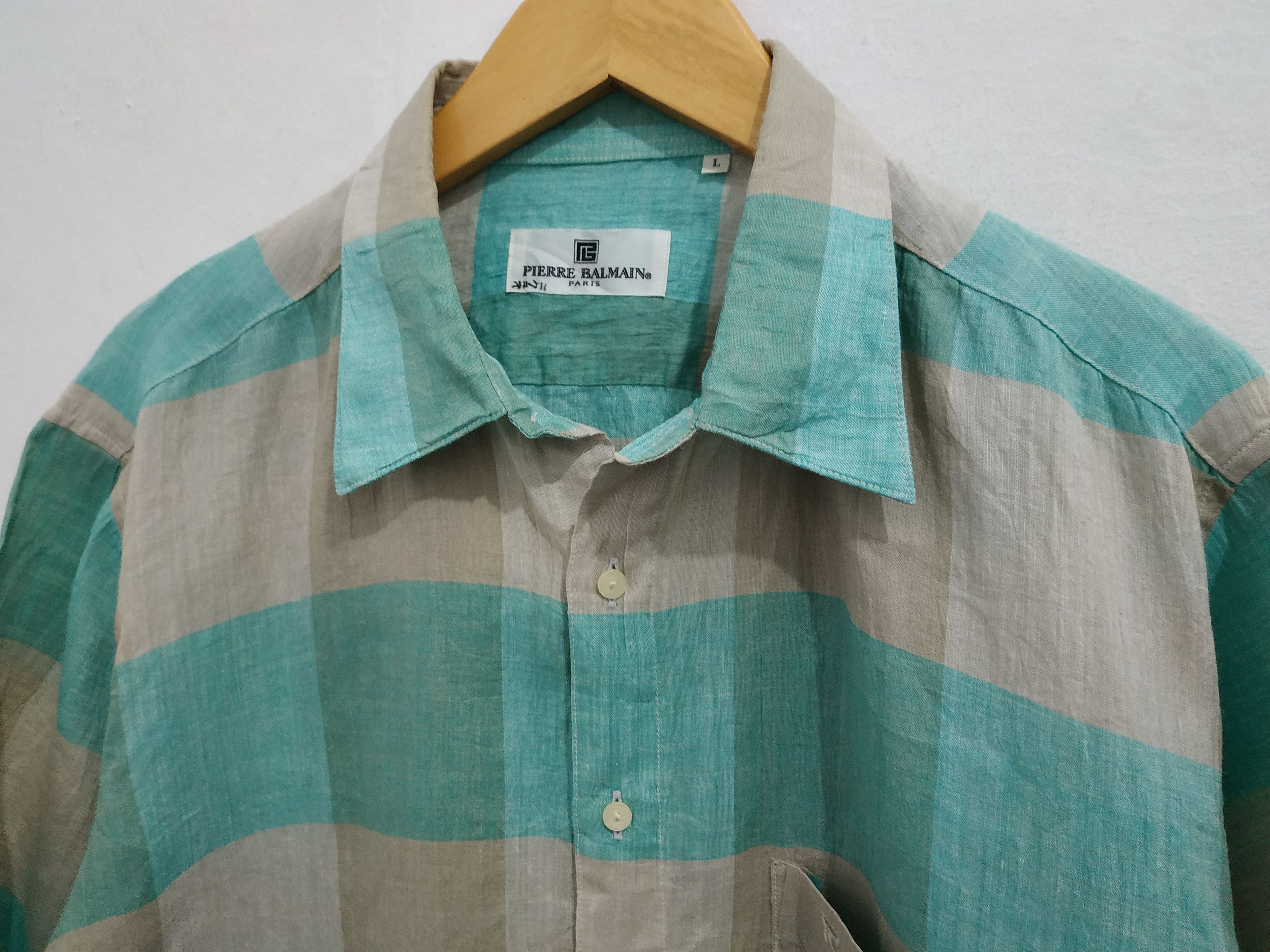Balmain × Vintage Vintage Balmain linen shirt Size US L / EU 52-54 / 3 - 6 Thumbnail