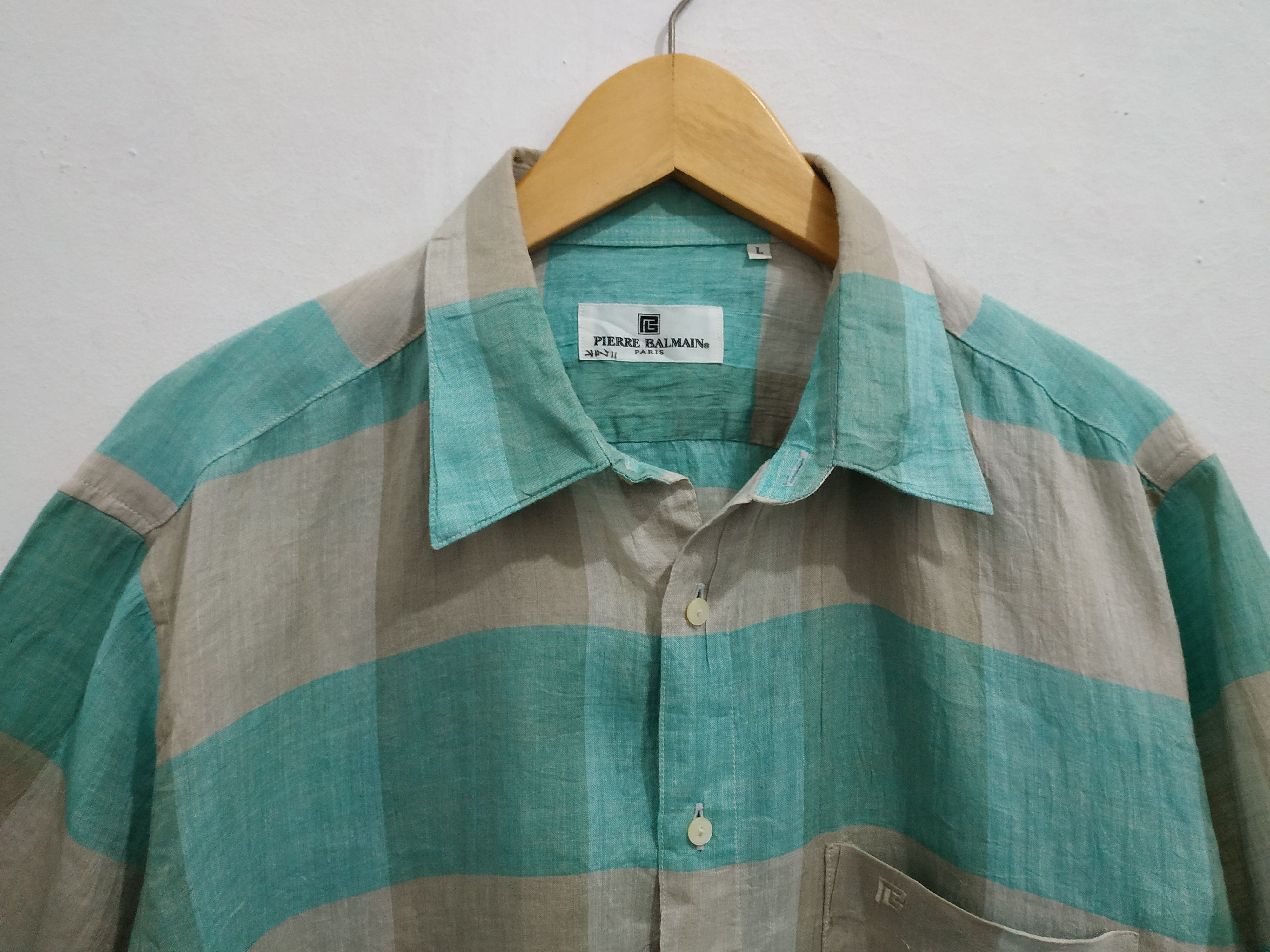 Balmain × Vintage Vintage Balmain linen shirt Size US L / EU 52-54 / 3 - 10 Thumbnail