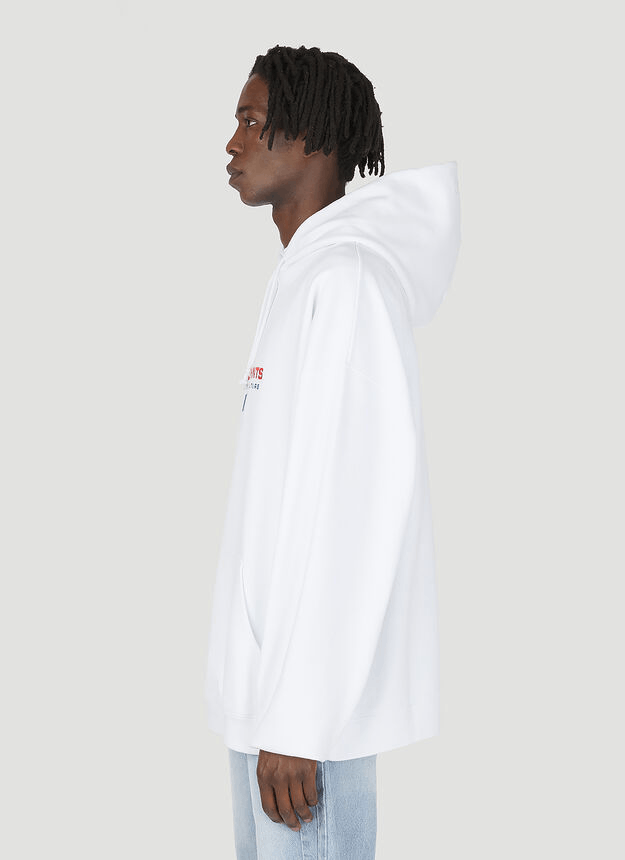 Vetements New with Tag, Haute Couture Logo Hooded Sweatshirt In White Size US L / EU 52-54 / 3 - 3 Thumbnail