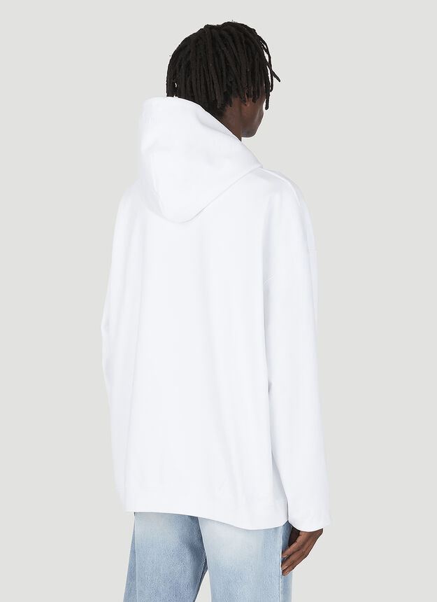 Vetements New with Tag, Haute Couture Logo Hooded Sweatshirt In White Size US L / EU 52-54 / 3 - 4 Thumbnail