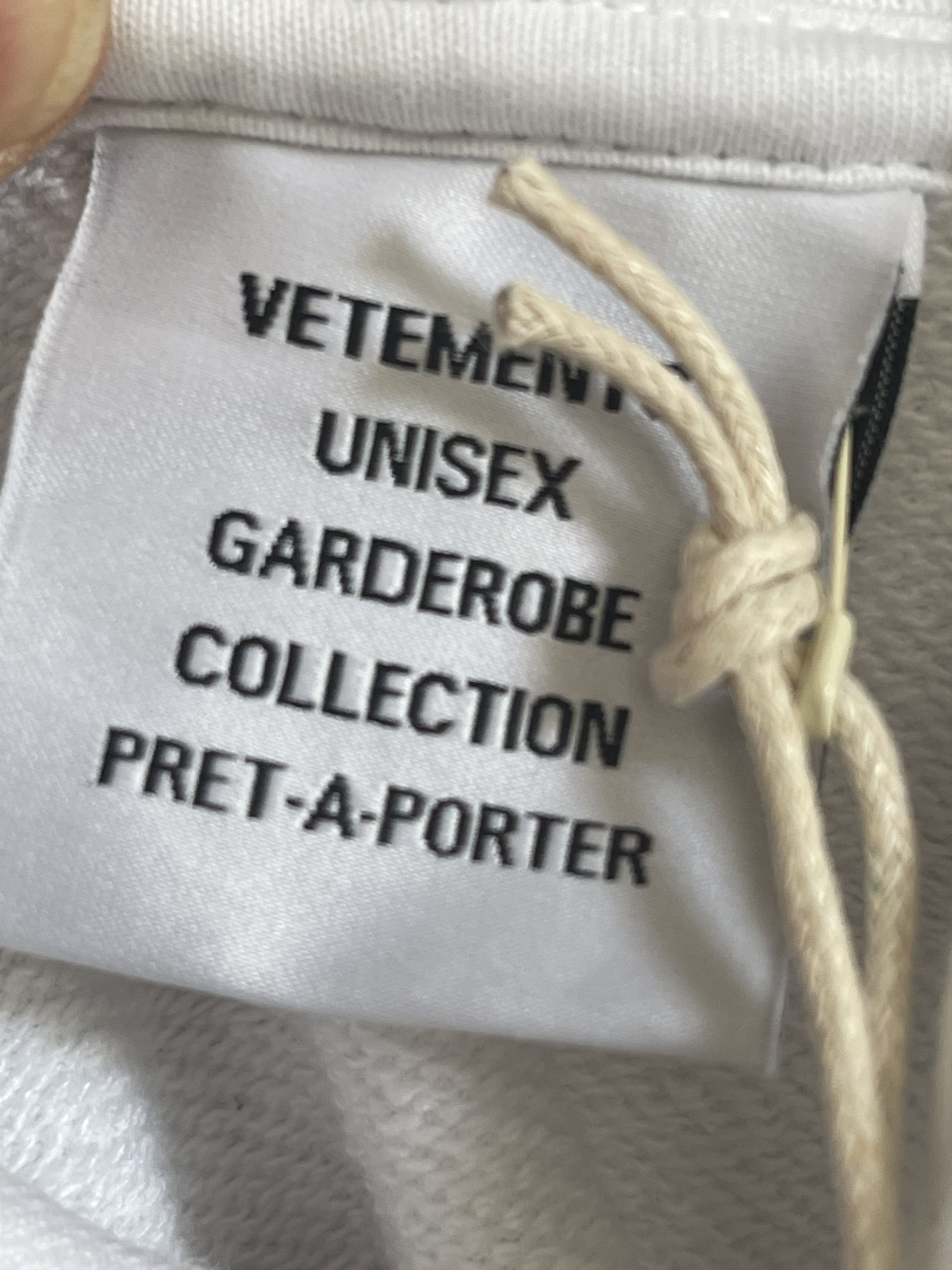 Vetements New with Tag, Haute Couture Logo Hooded Sweatshirt In White Size US L / EU 52-54 / 3 - 12 Thumbnail