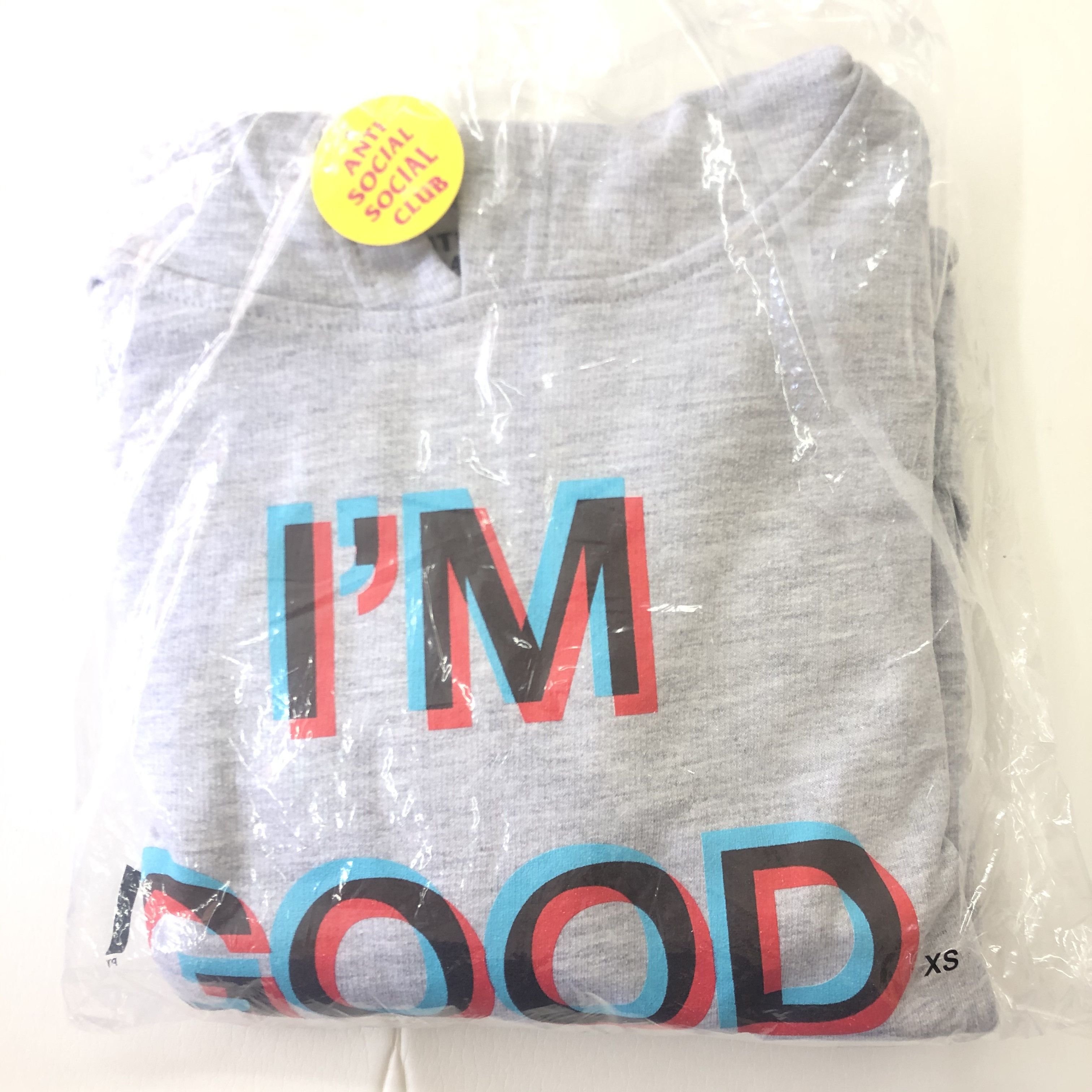 Anti Social Social Club DS ASSC I'm Good Gray Hoodie in hand Supreme Bape CPFM Size US XS / EU 42 / 0 - 2 Thumbnail