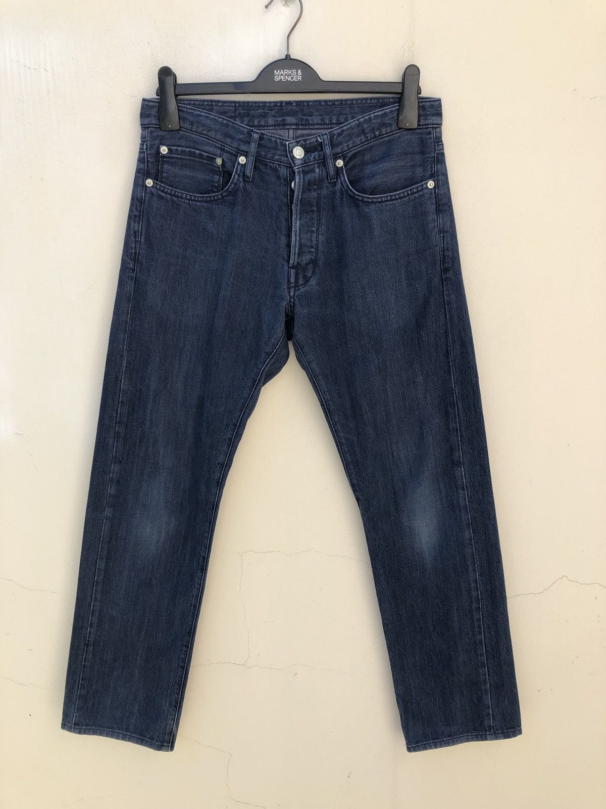 Helmut Lang Vintage 2000s Helmut Lang Fade Indigo Blue Denim Jeans Size US 30 / EU 46 - 6 Thumbnail